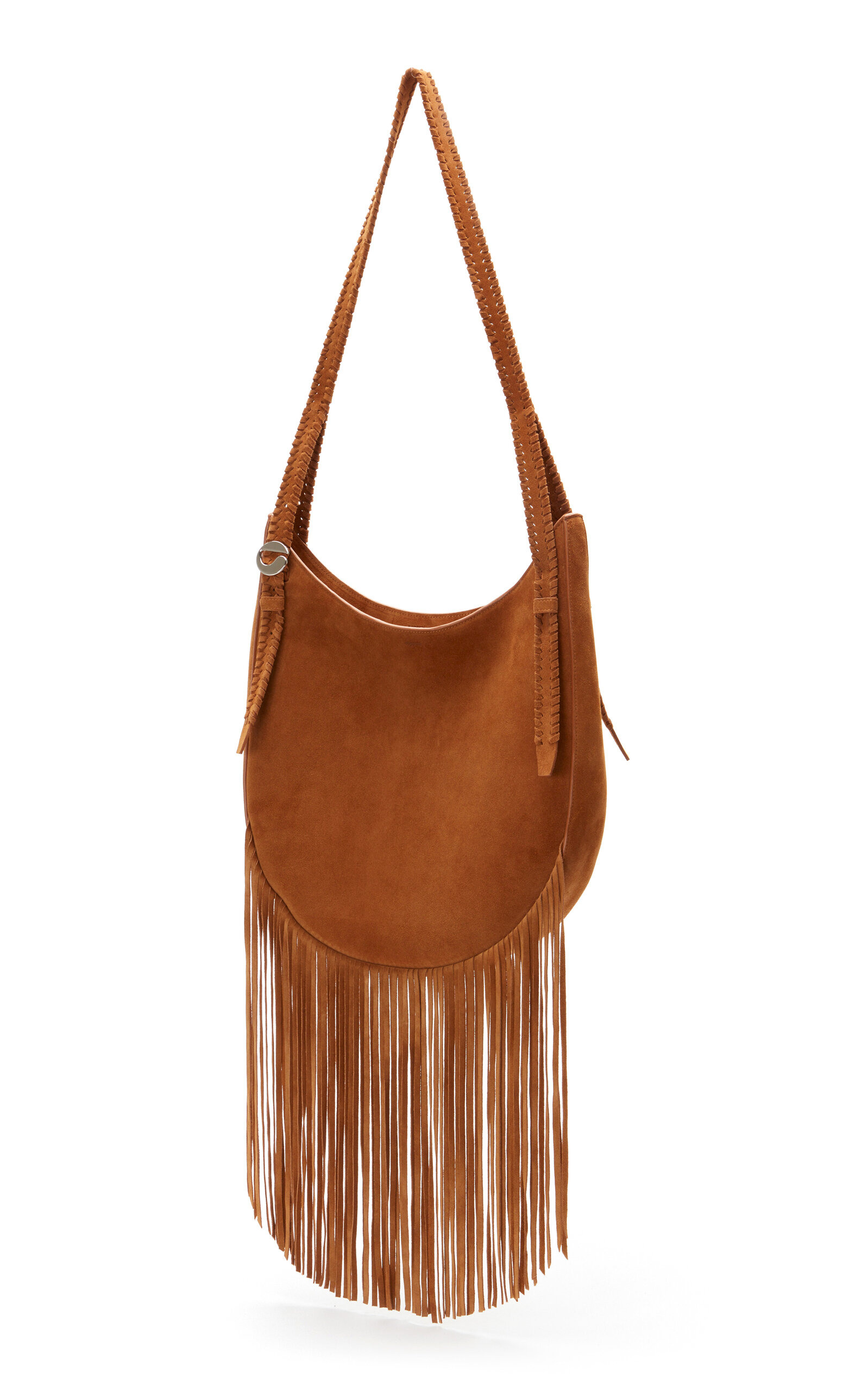 Suede Fringed Hobo Bag brown - 5