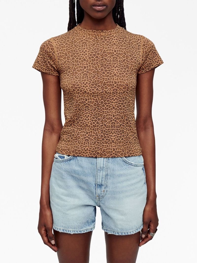 leopard-print cotton T-shirt - 3