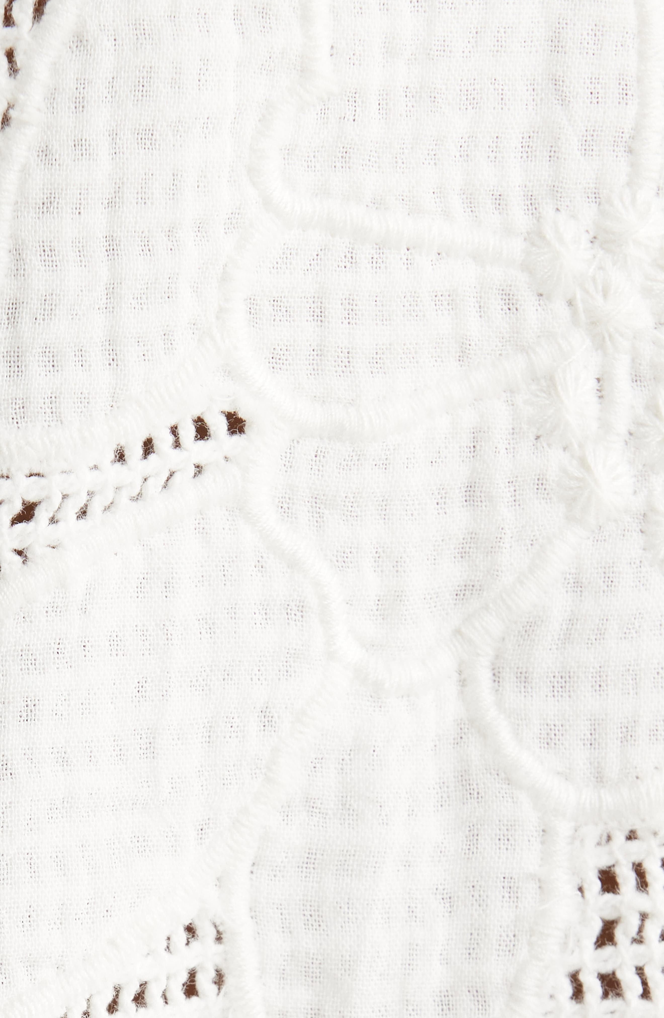 FARM Rio White Flower Linen Cover-Up Shirt at Nordstrom - 5