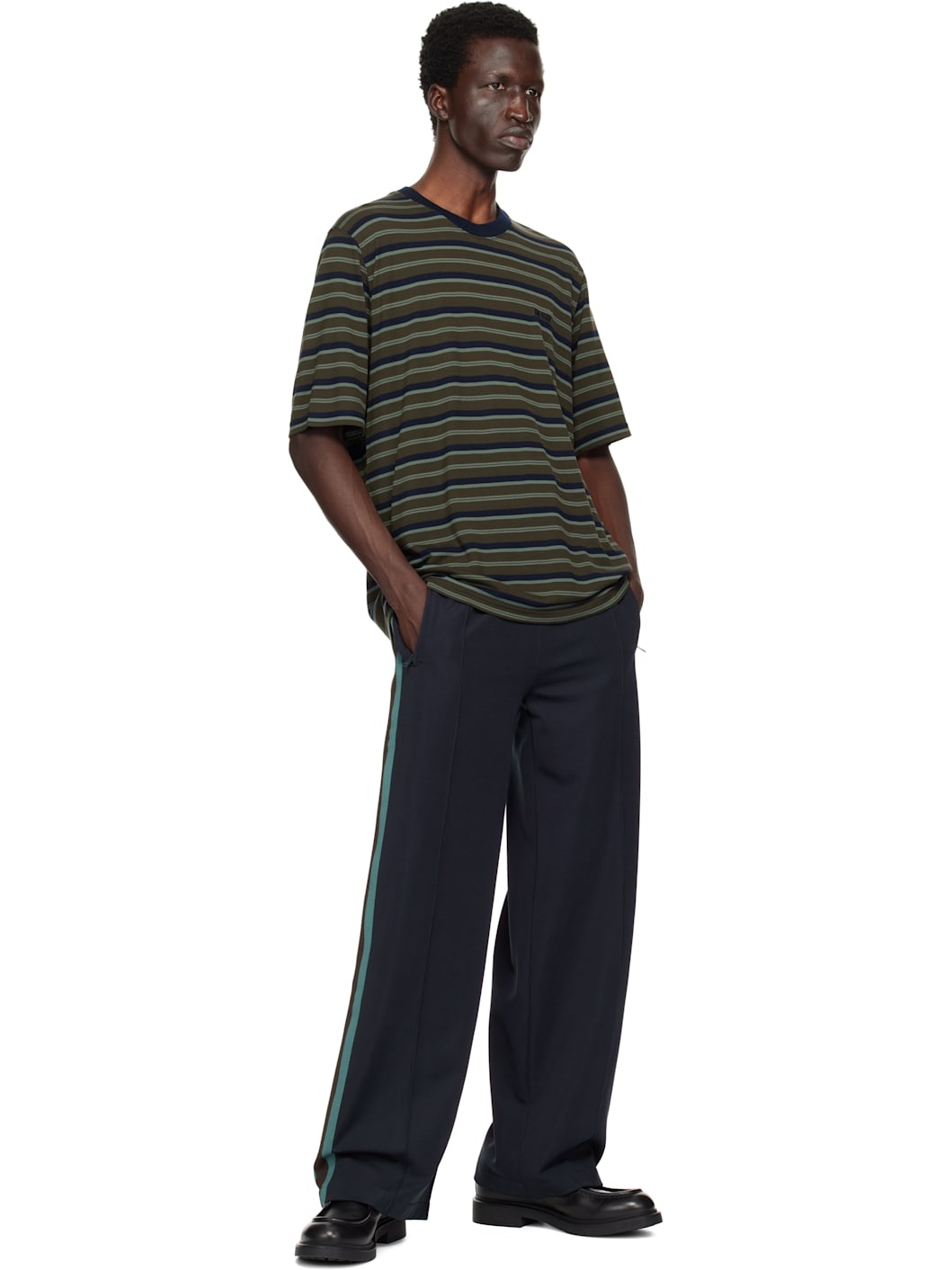 Khaki Striped T-shirt - 4