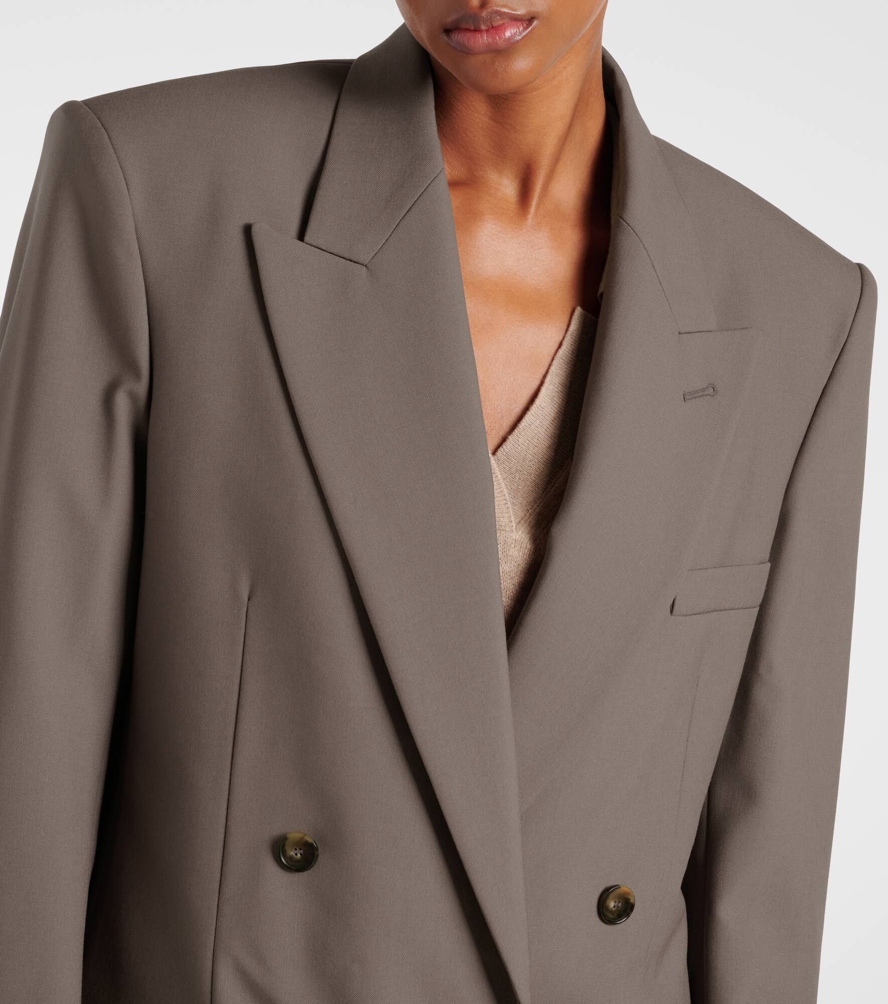 Oversized wool blazer - 5