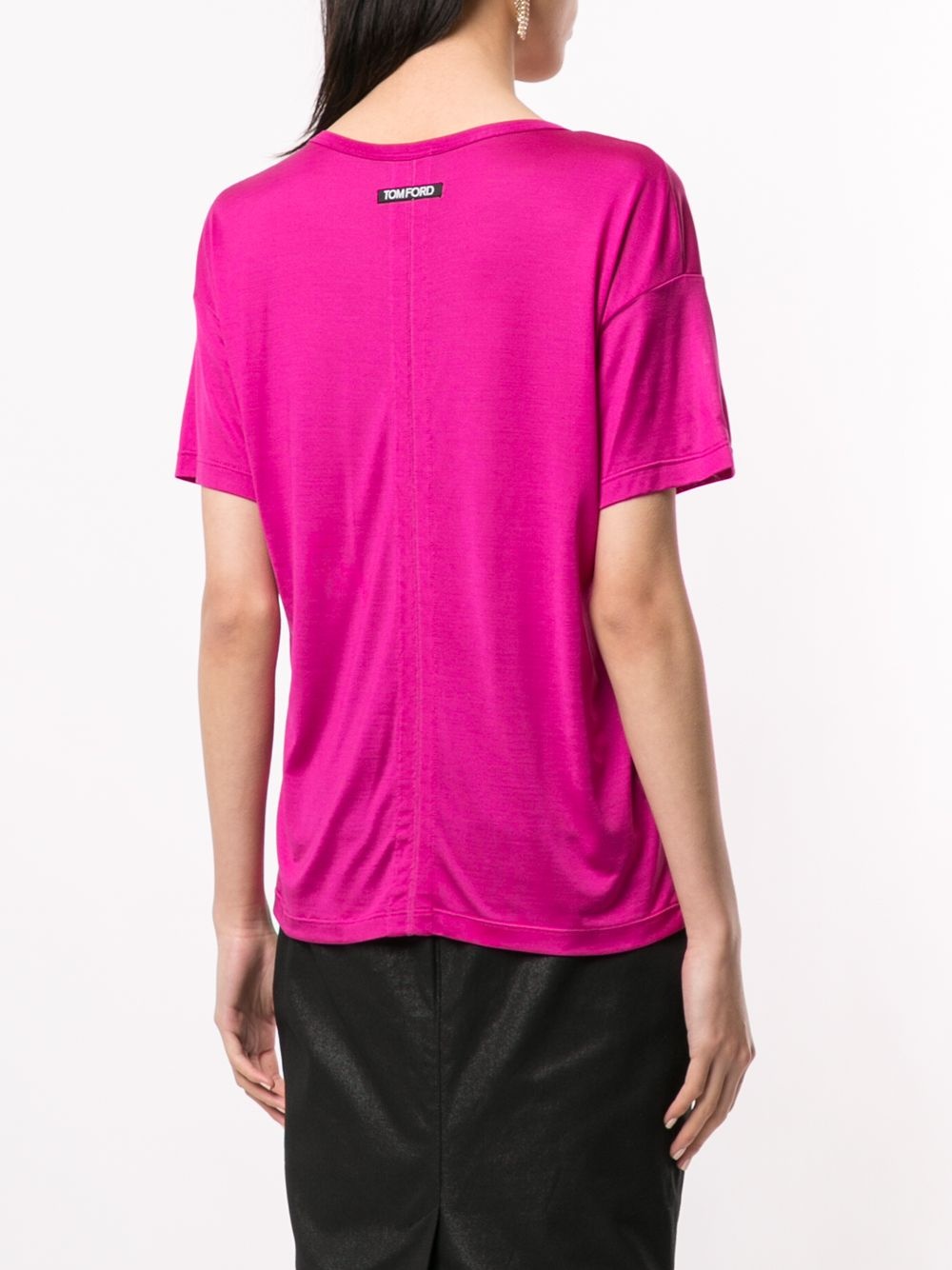 short-sleeve silk T-shirt - 4