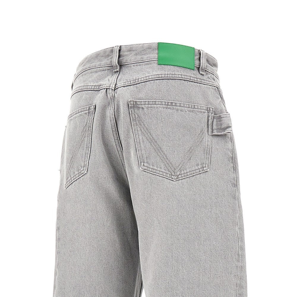 LIGHT GREY WASH DENIM PANTS - 4