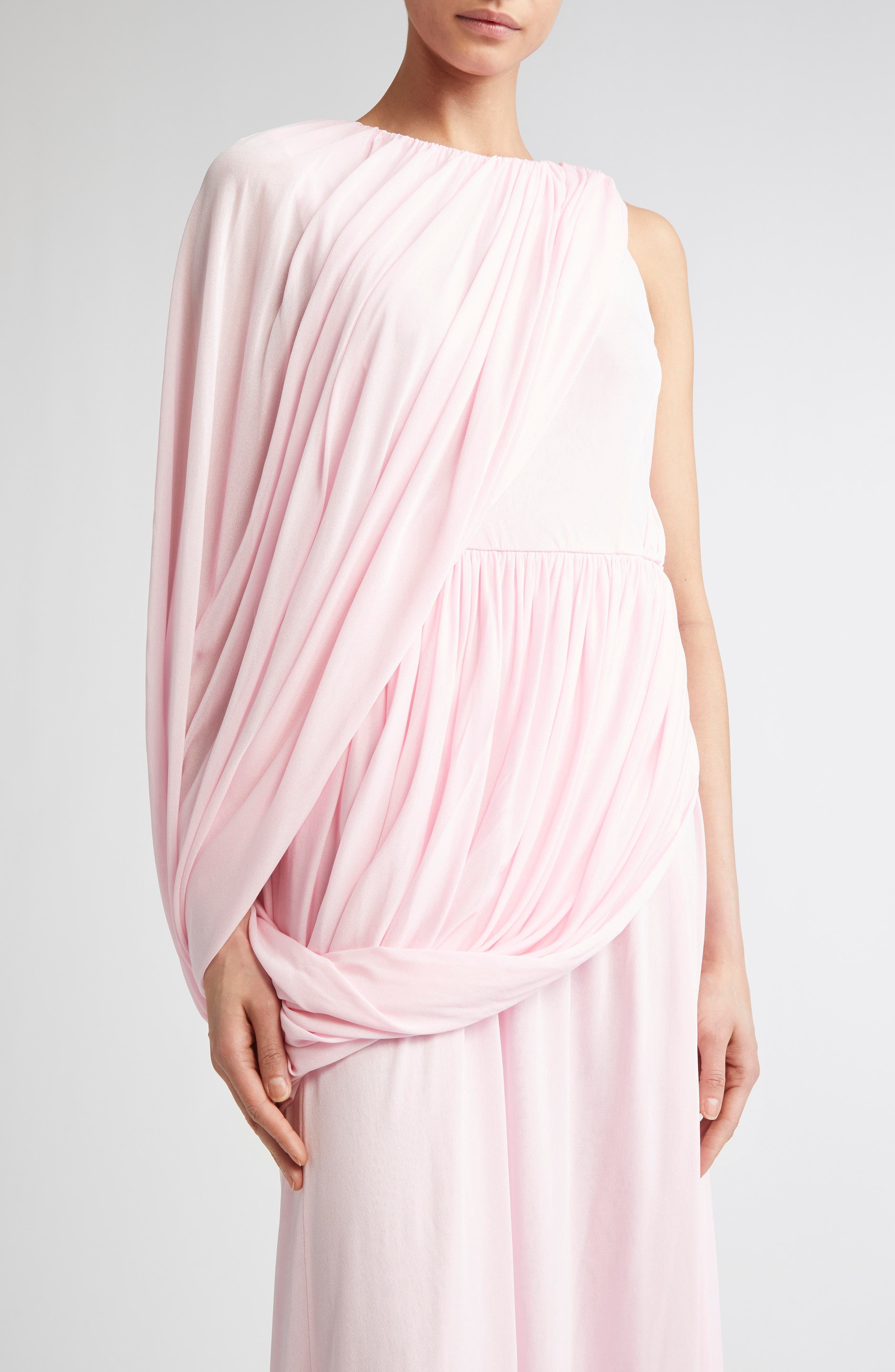 Giambattista Valli Draped One-Shoulder Gown in Pale Rose at Nordstrom - 4