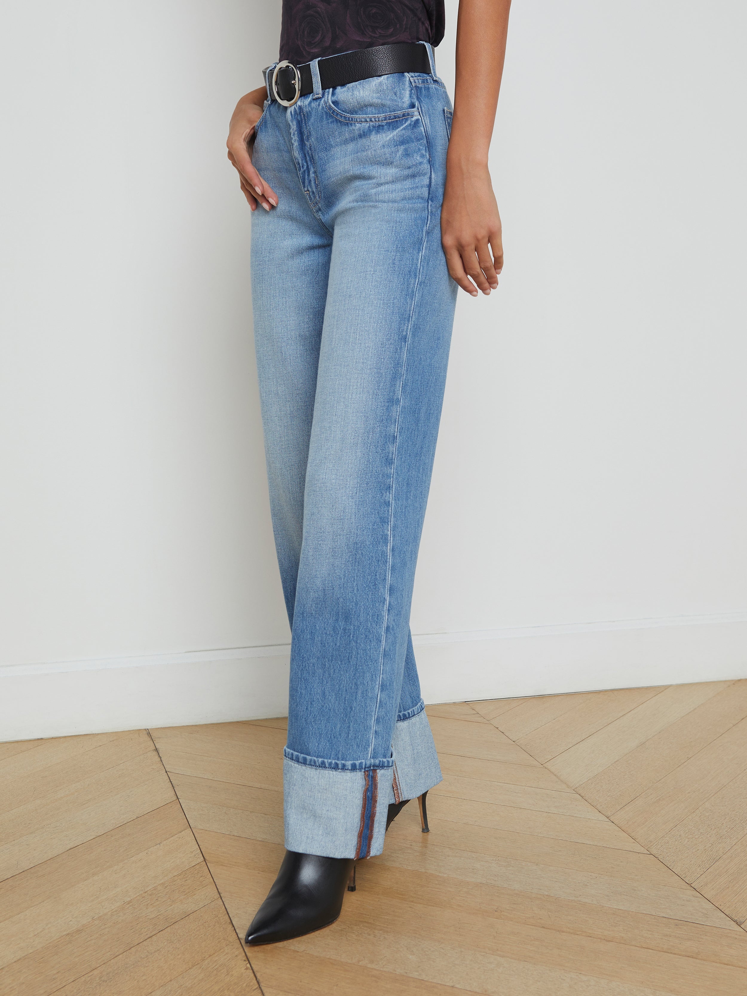 Miley Cuffed Wide-Leg Jean - 4