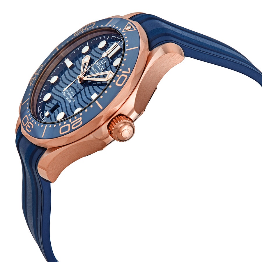 Omega Seamaster Diver 18kt Rose Gold Automatic Blue Dial Men's Watch 210.62.42.20.03.001 - 2