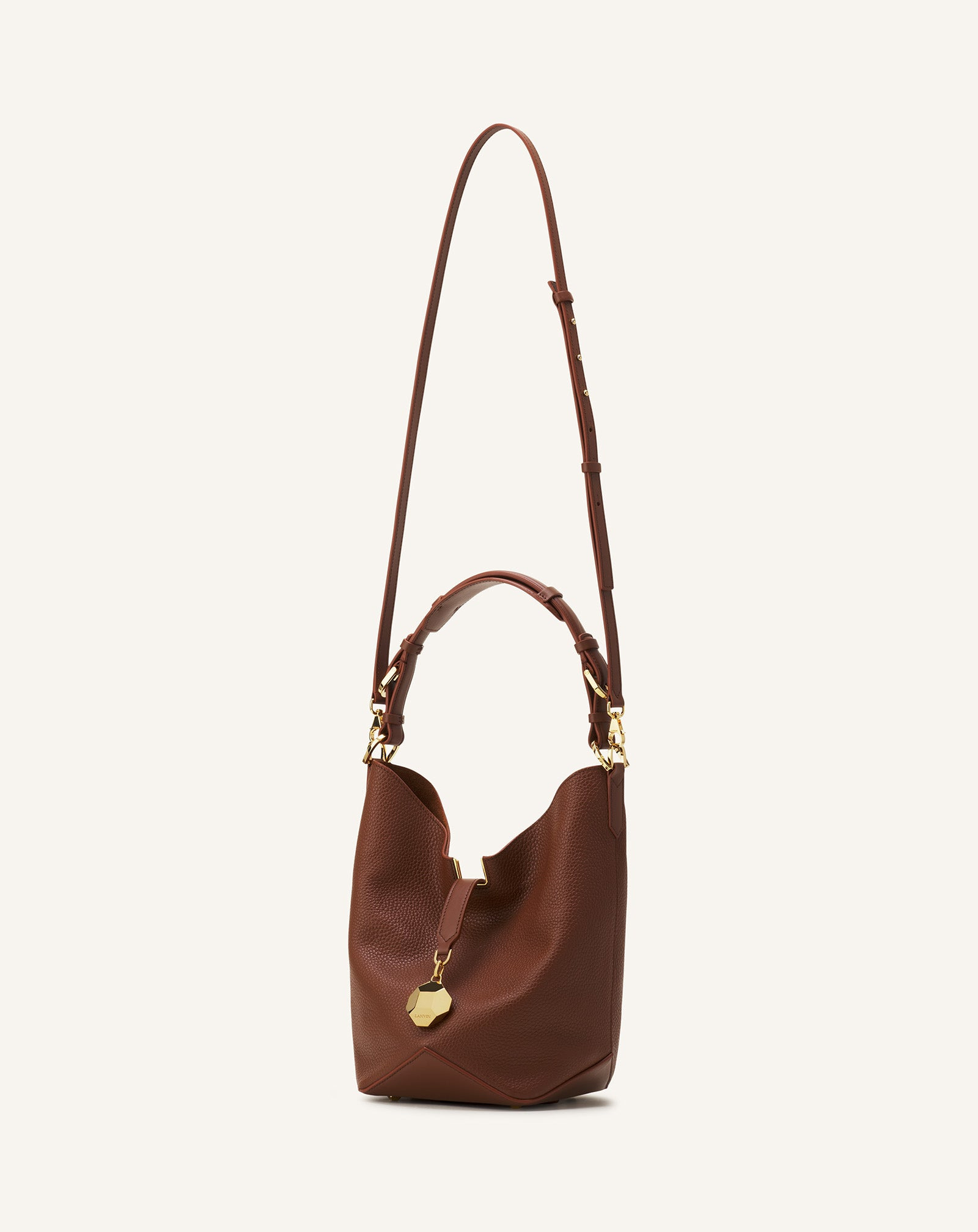 CATCH BY LANVIN MEDIUM LEATHER BUCKET BAG - 4