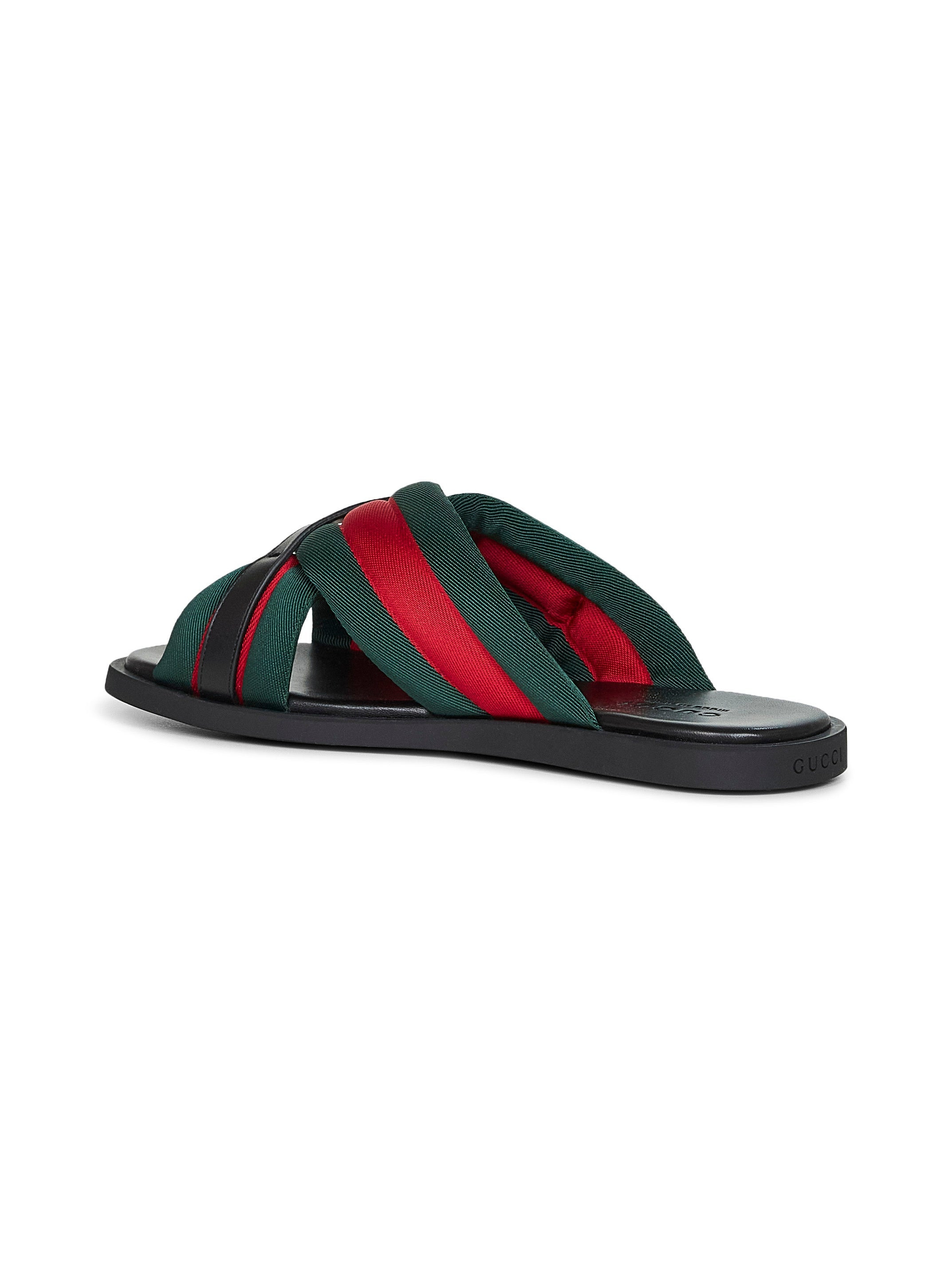 Gucci Men Web Sandals With Interlocking G - 3