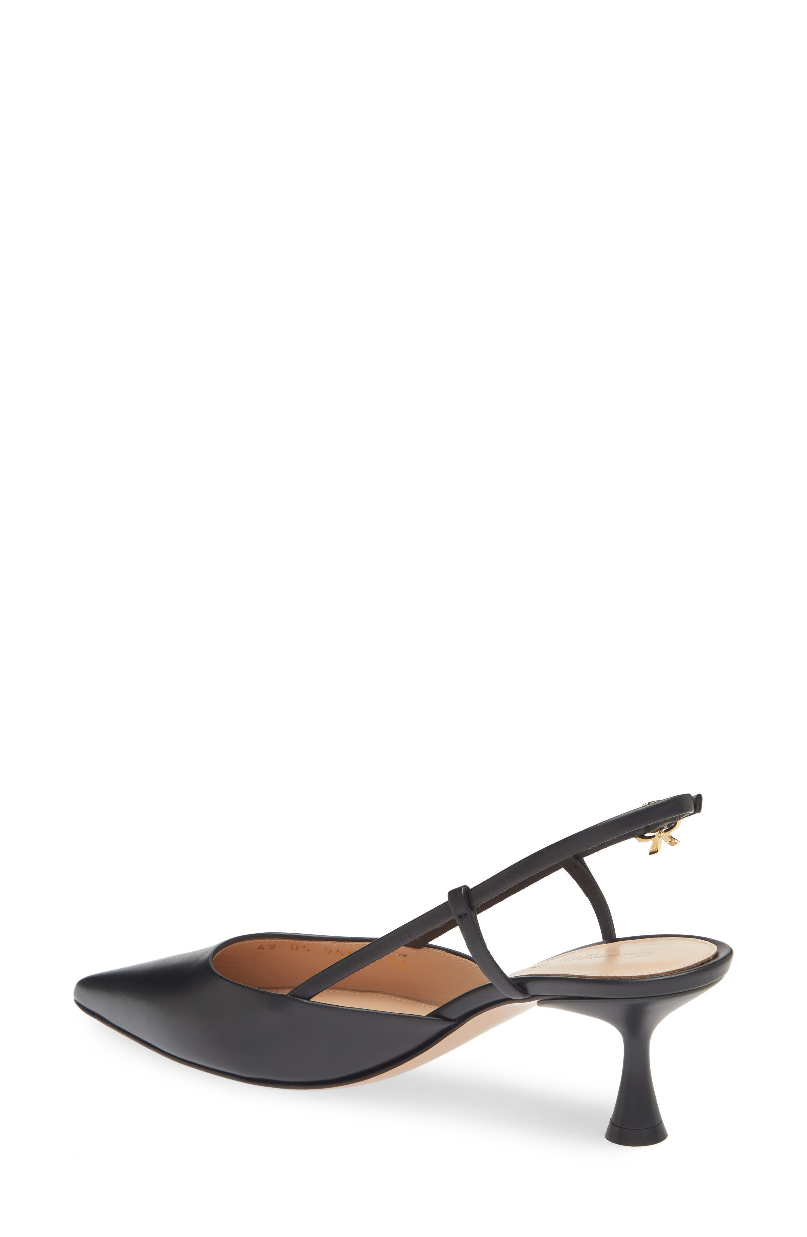 Kitten Heel Slingback Pointed Toe Pump - 2