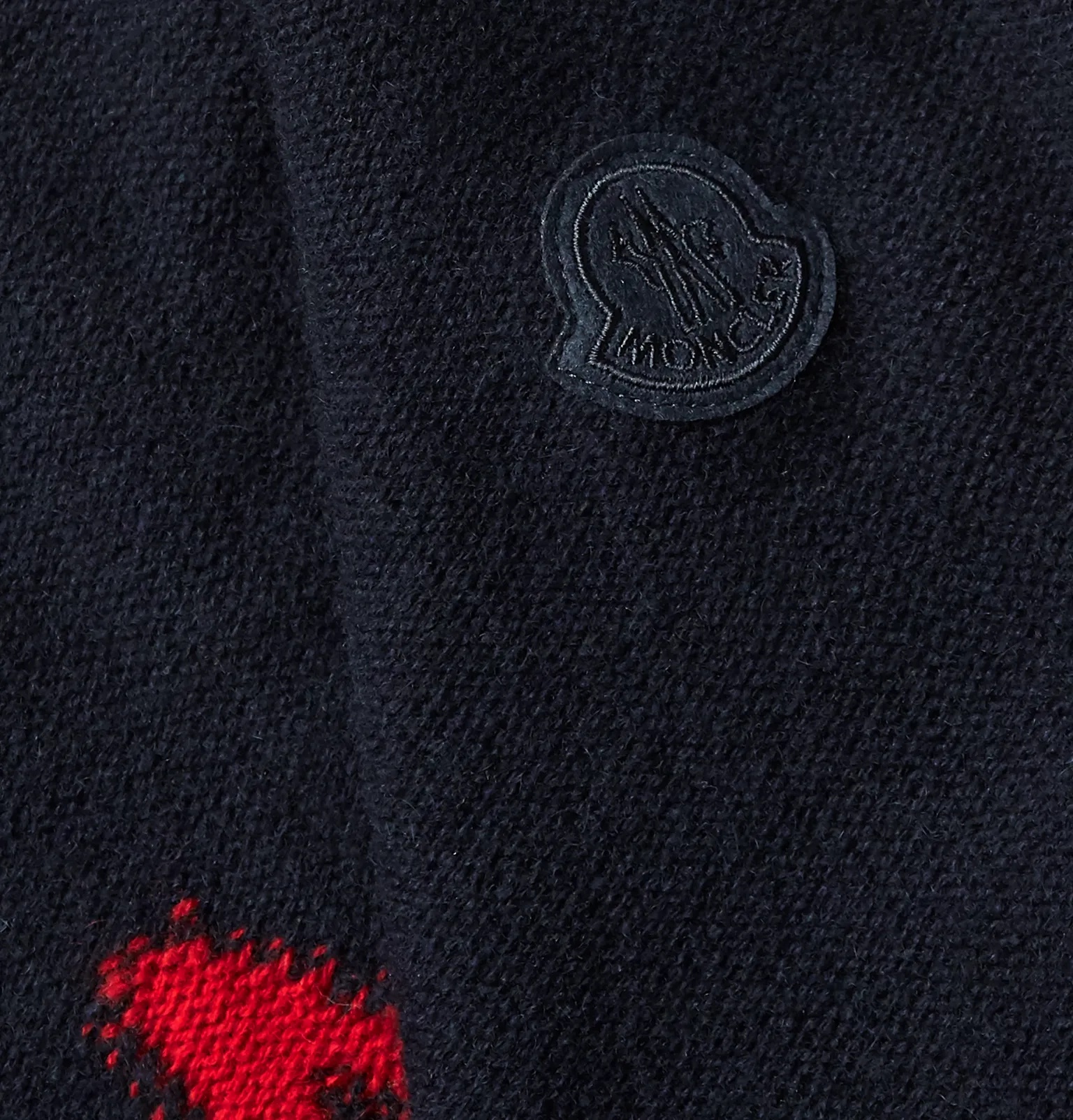 2 Moncler 1952 Logo-Intarsia Virgin Wool and Cashmere-Blend Sweater - 3