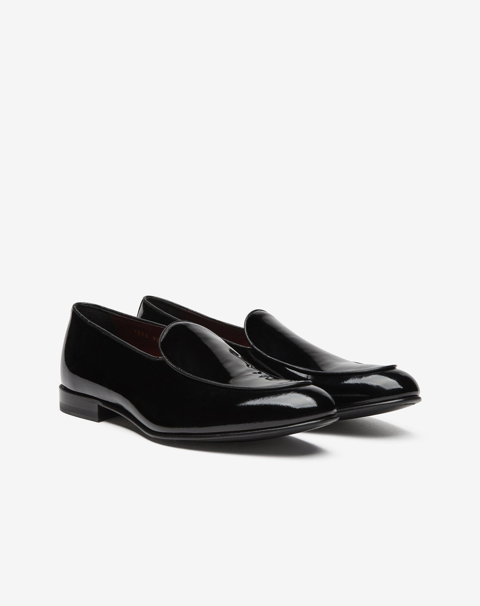 Black patent leather slip on loafer - 2