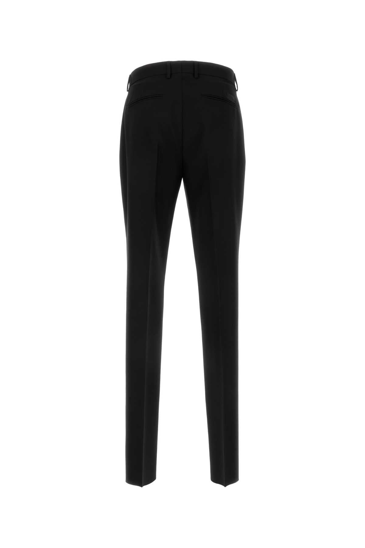 Versace Men Black Wool Blend Pant - 2