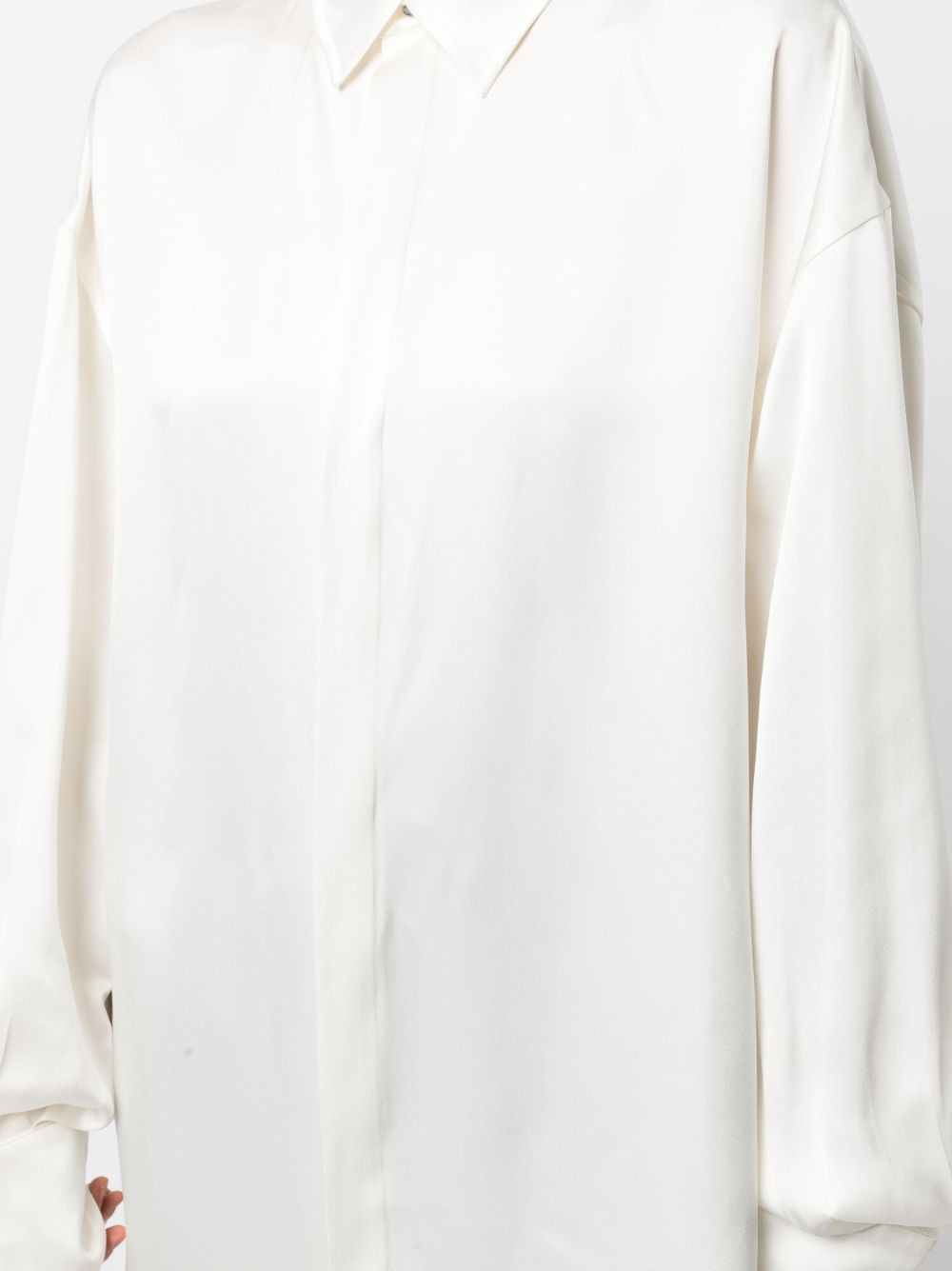 satin long shirt - 5