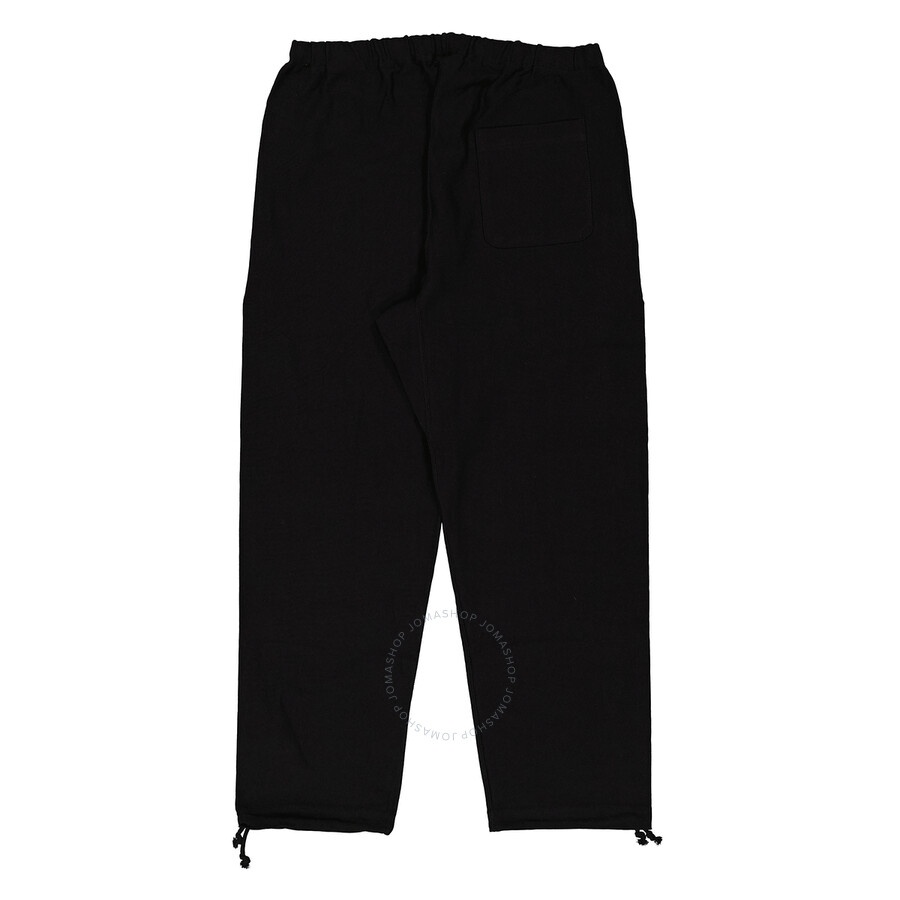 Champion Black Cotton Logo Long Sweatpants - 2