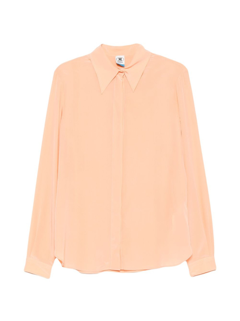 concealed-fastening long-sleeve blouse 1