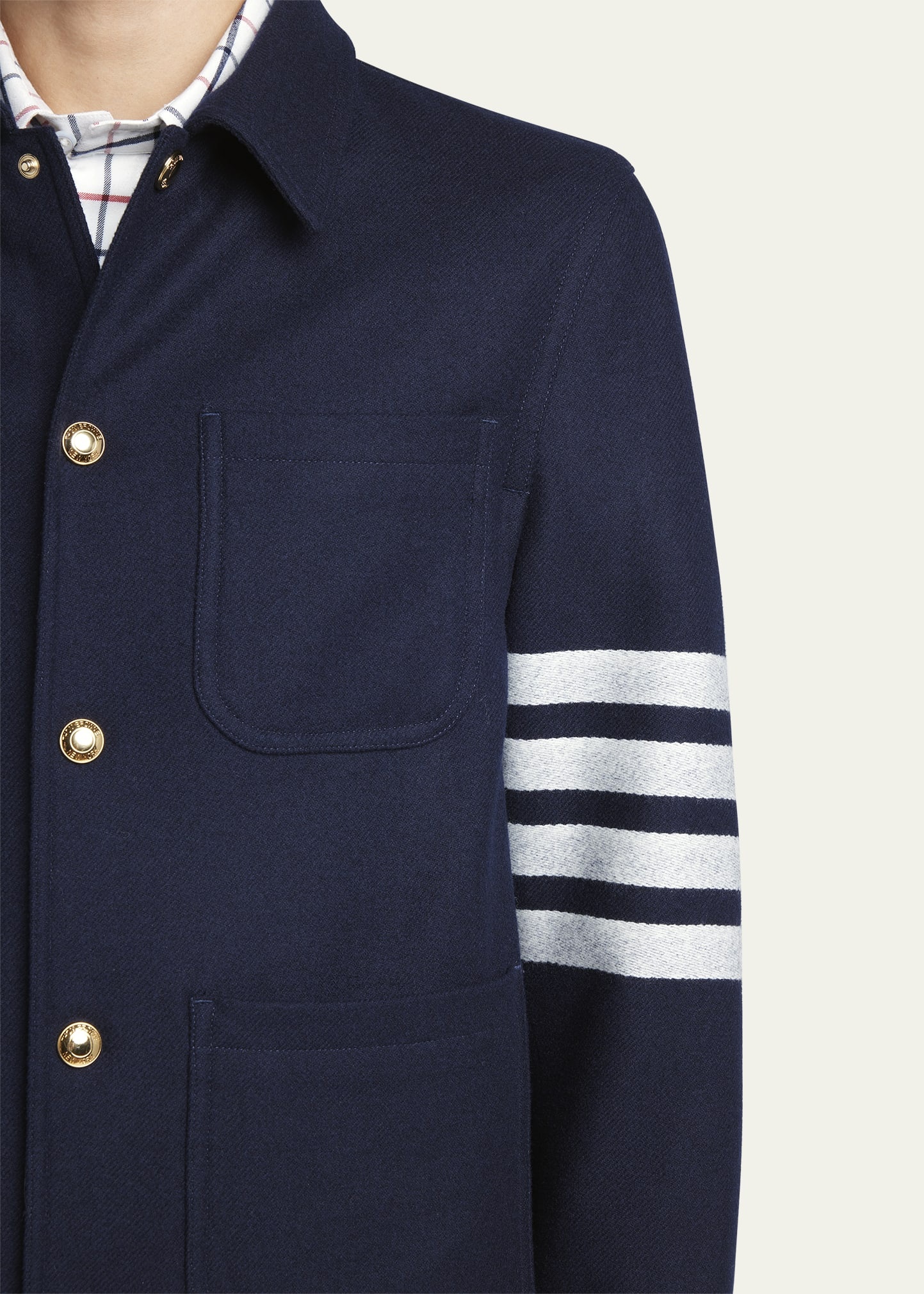 Men's Utility Patch Wool Chore Jacket - 5