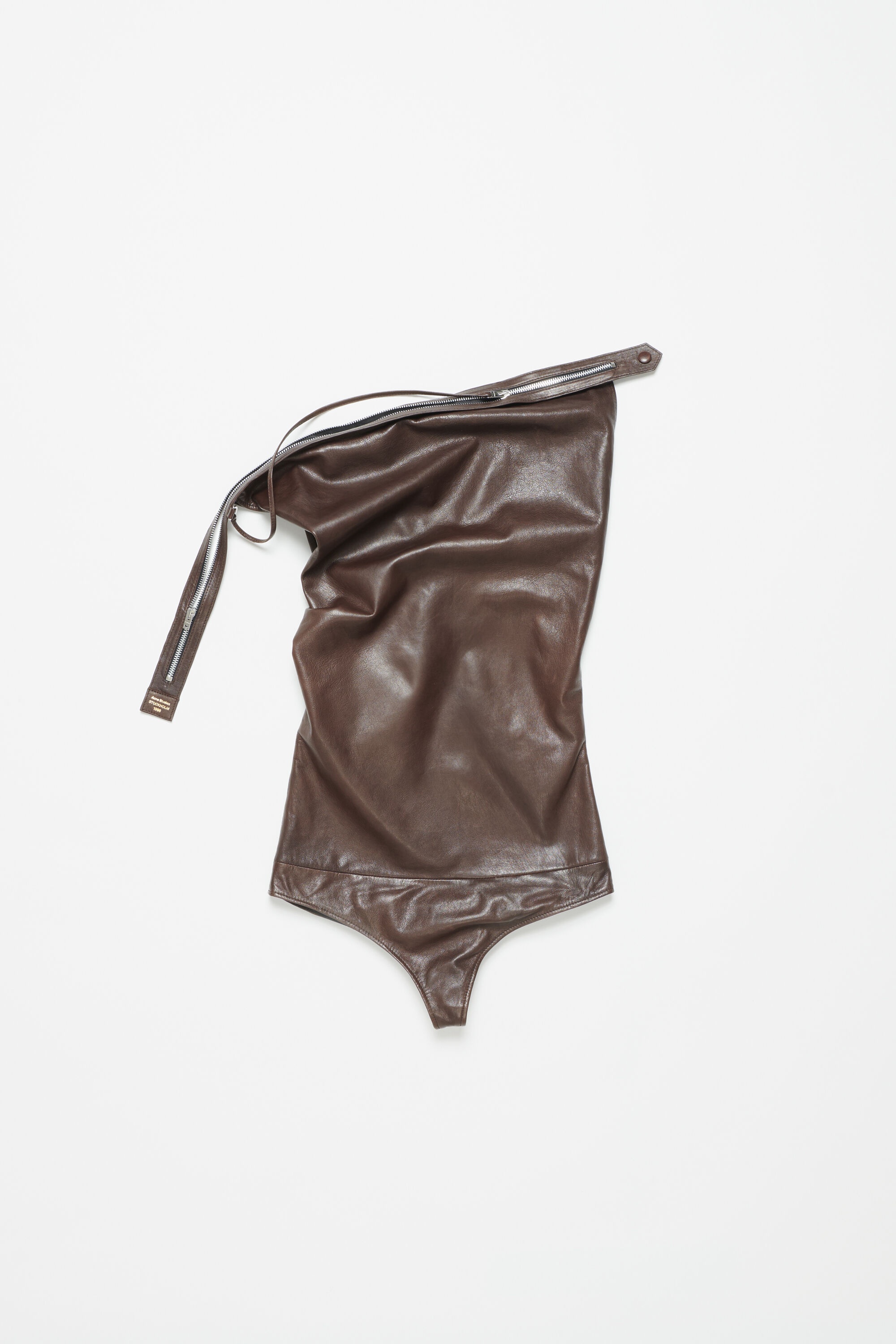 Leather bodysuit - Dark brown - 1