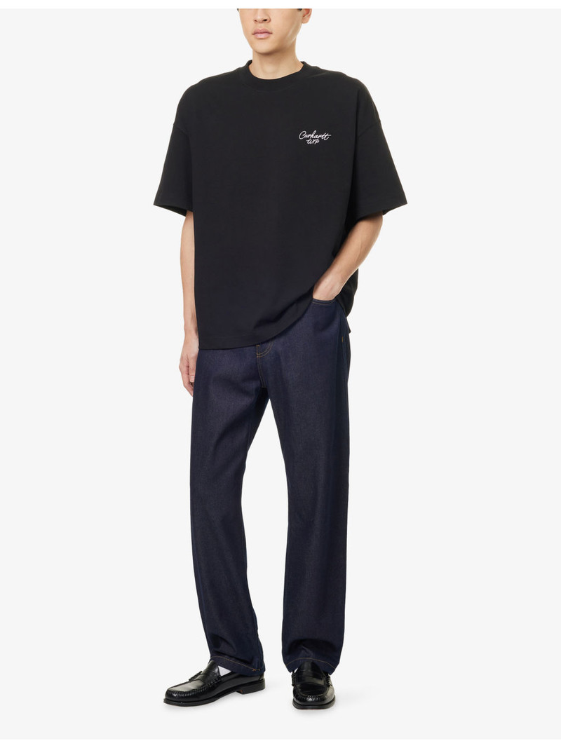 Carhartt Signature Script Crewneck Cotton-Jersey T-Shirt outlook