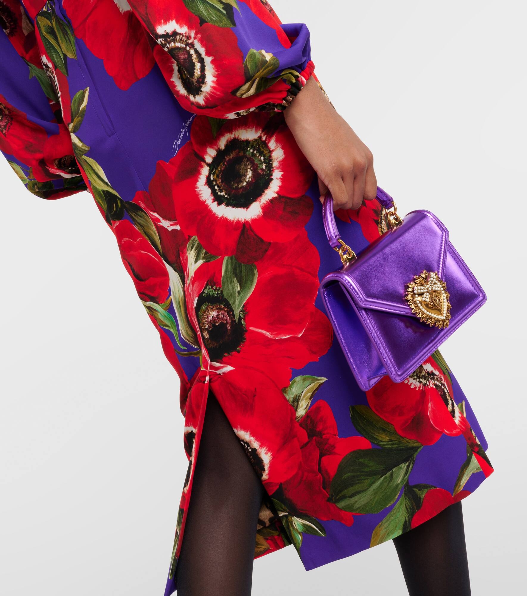 Floral silk-blend pencil skirt - 5