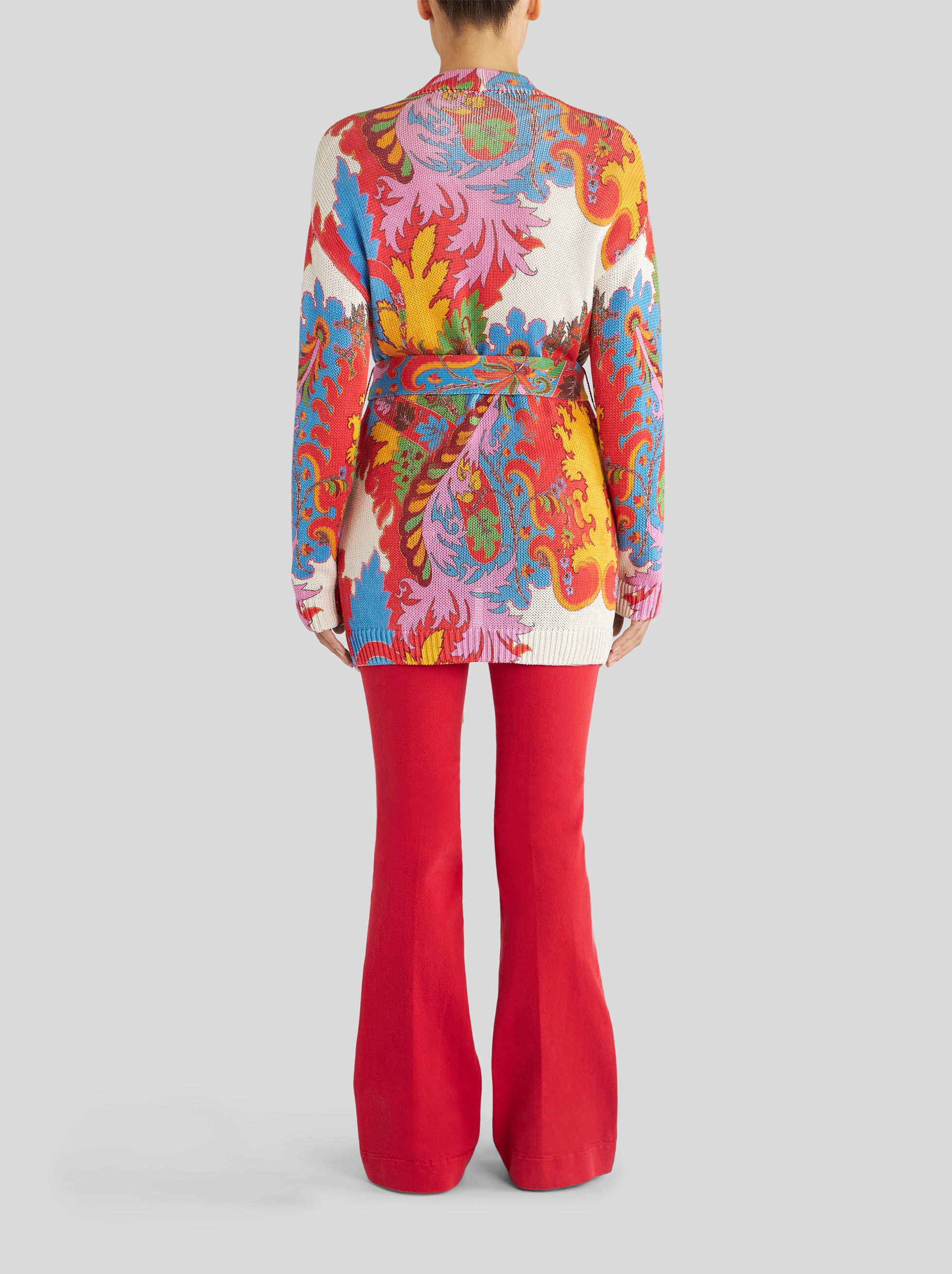 PAISLEY SILK AND LINEN CARDIGAN - 4