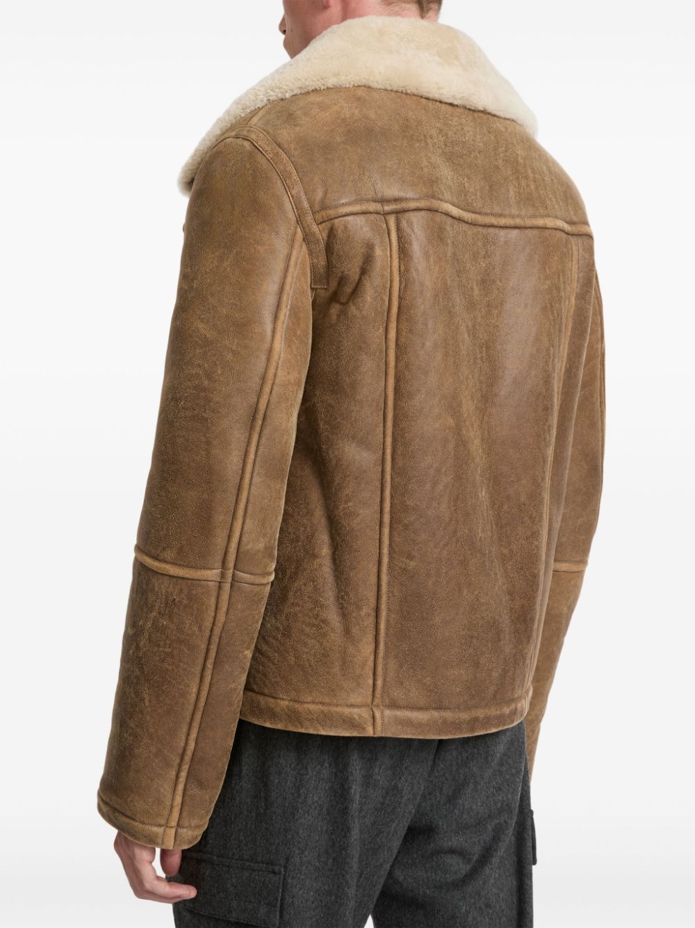 shearling bomber jacket - 3