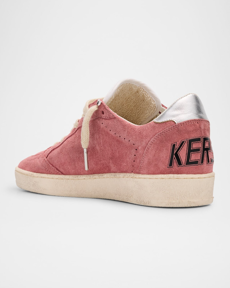 Ballstar Suede Metallic Low-Top Sneakers 4