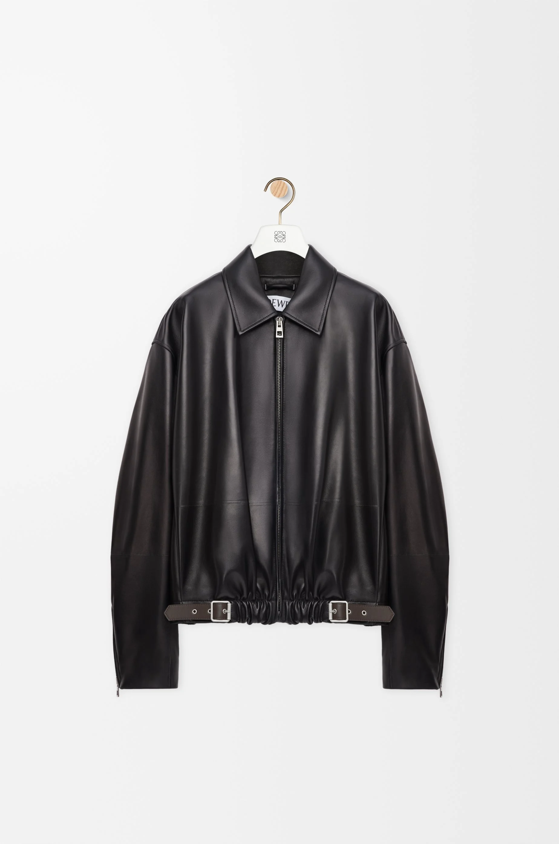 Belted jacket in nappa lambskin - 1