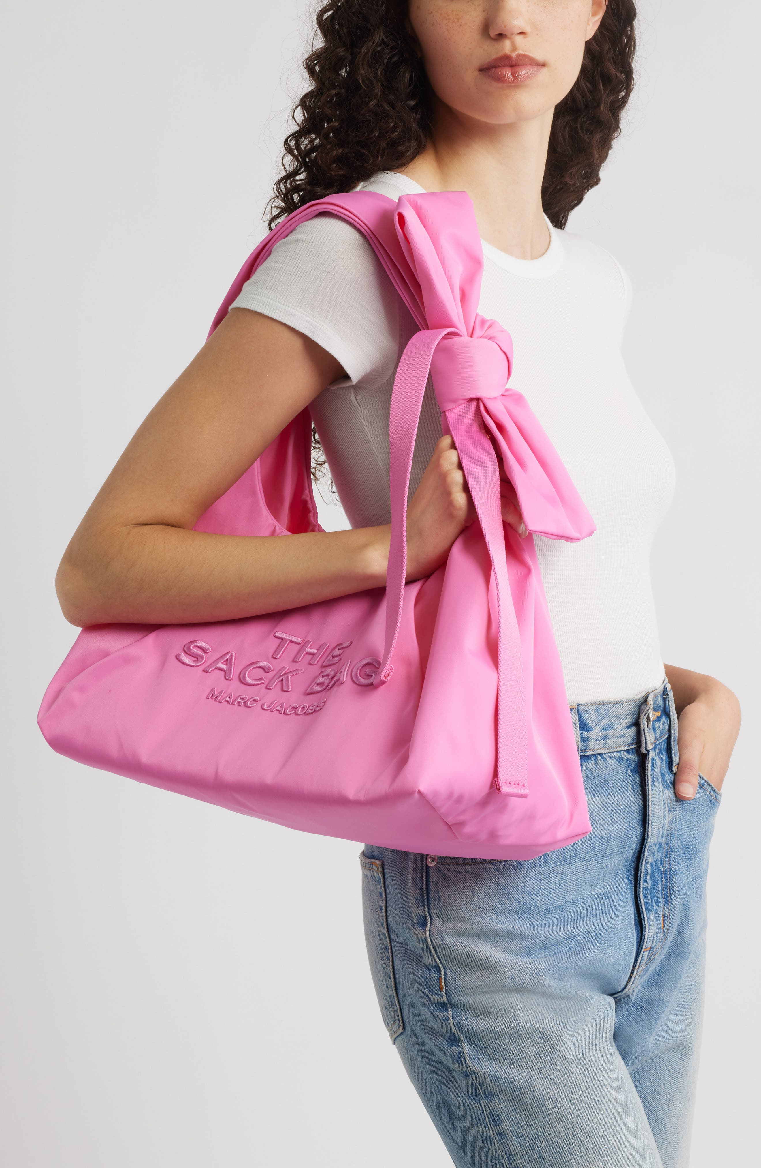 Marc Jacobs The Bow Nylon Sack Bag in Bow Pink at Nordstrom - 2