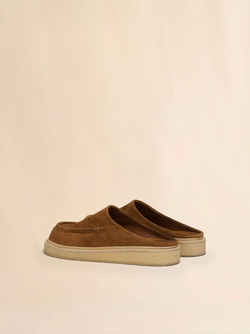 Marni BROWN SUEDE SABOT WITH PARA RUBBER SOLE outlook