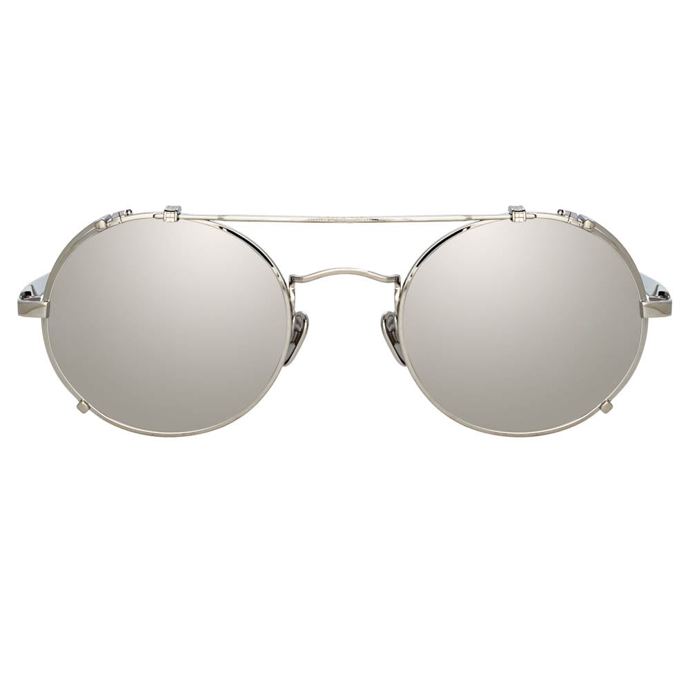 JIMI OVAL SUNGLASSES IN WHITE GOLD - 1