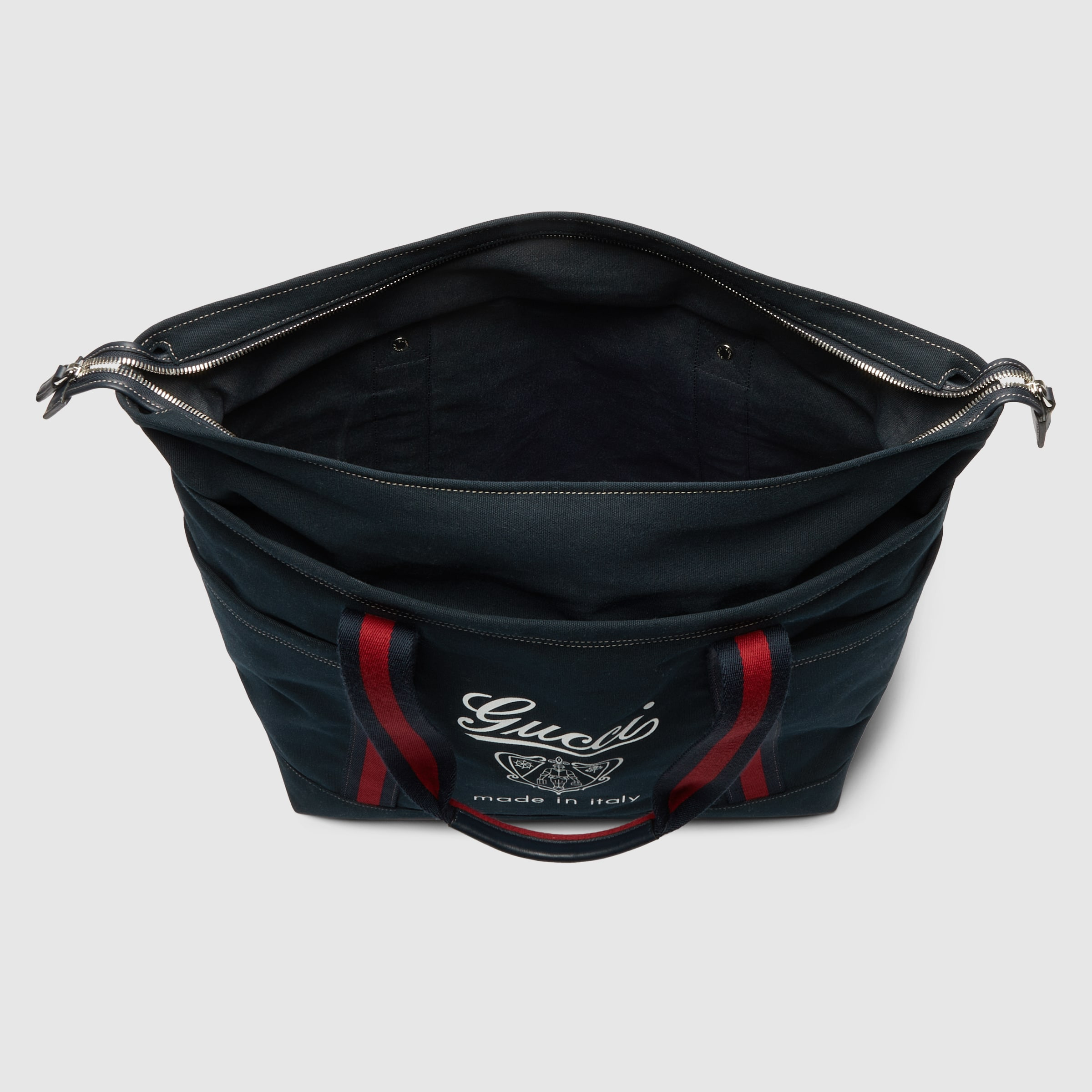 Medium printed canvas bag with Web - 9