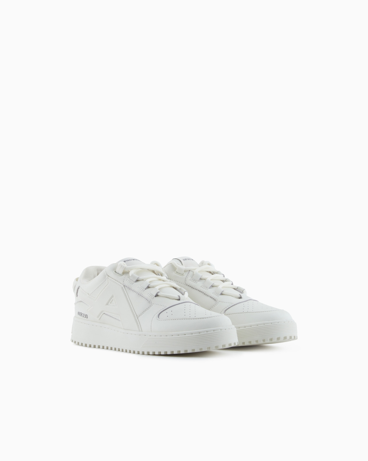 LEATHER SNEAKERS WITH OVERSIZED EA PATCH - 2