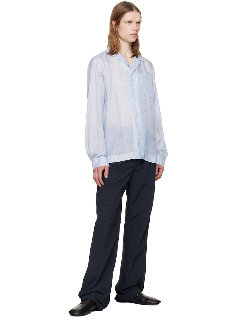 Dries Van Noten Blue Semi-Sheer Shirt outlook