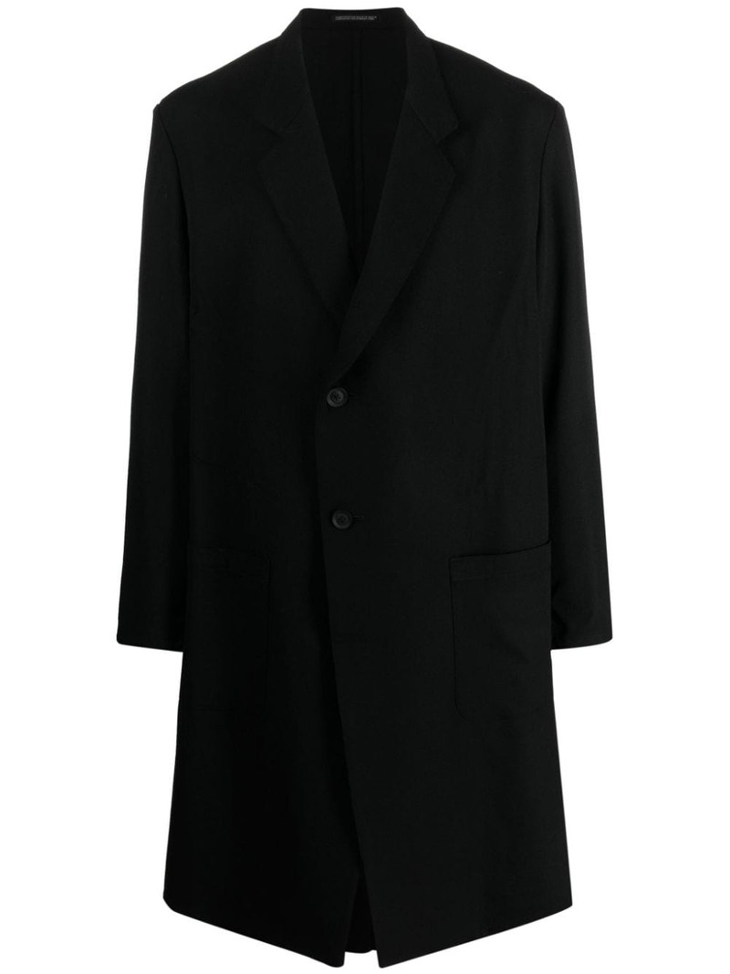 notched-lapels single-breasted coat 1