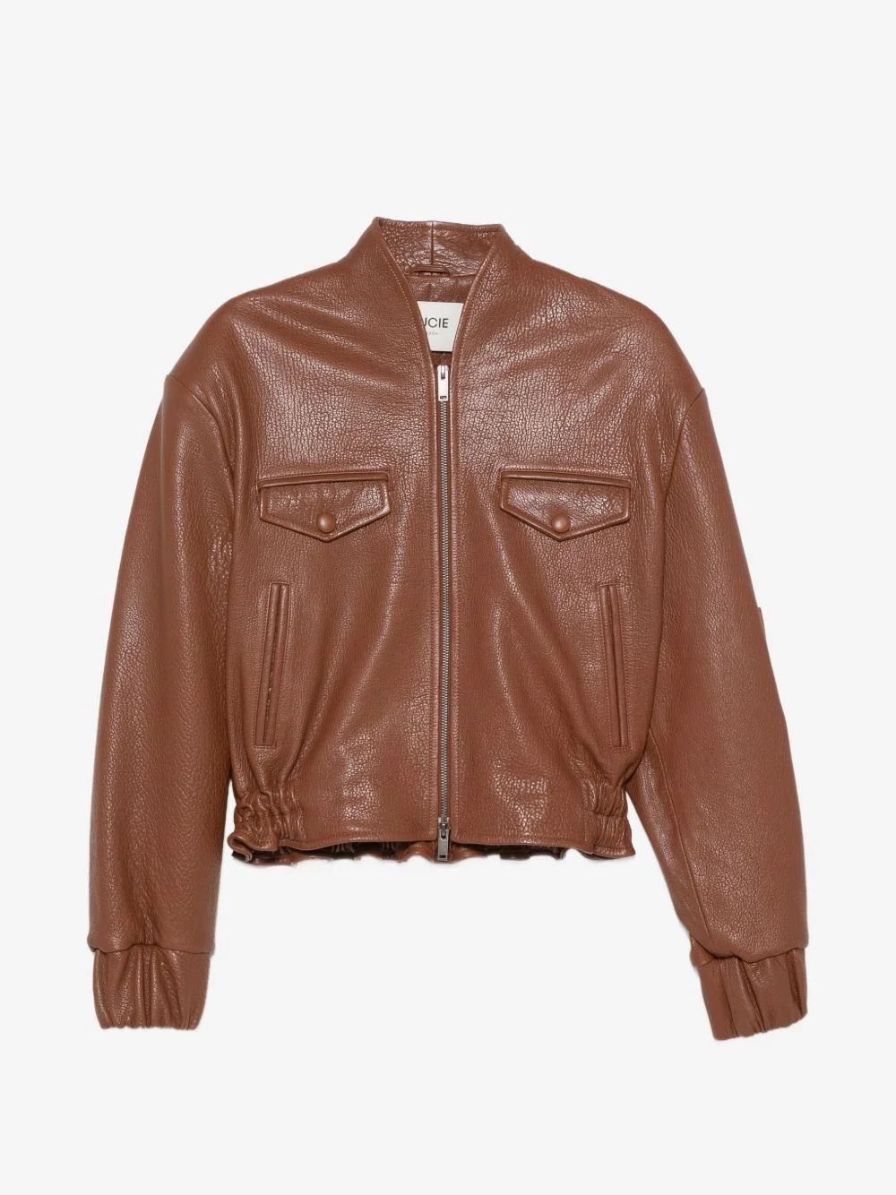 Frankie pebbled leather jacket - 1