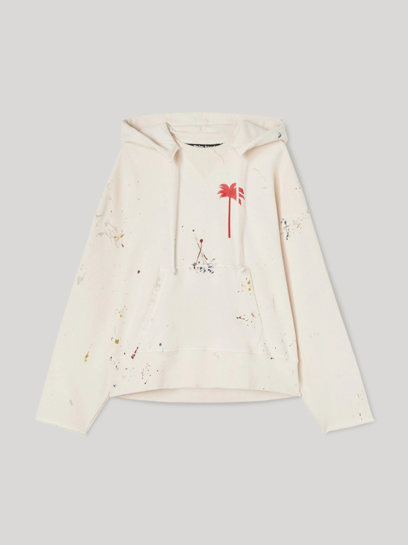 PAINTED PALM TREE HOODED SWEATSHIRT - 1