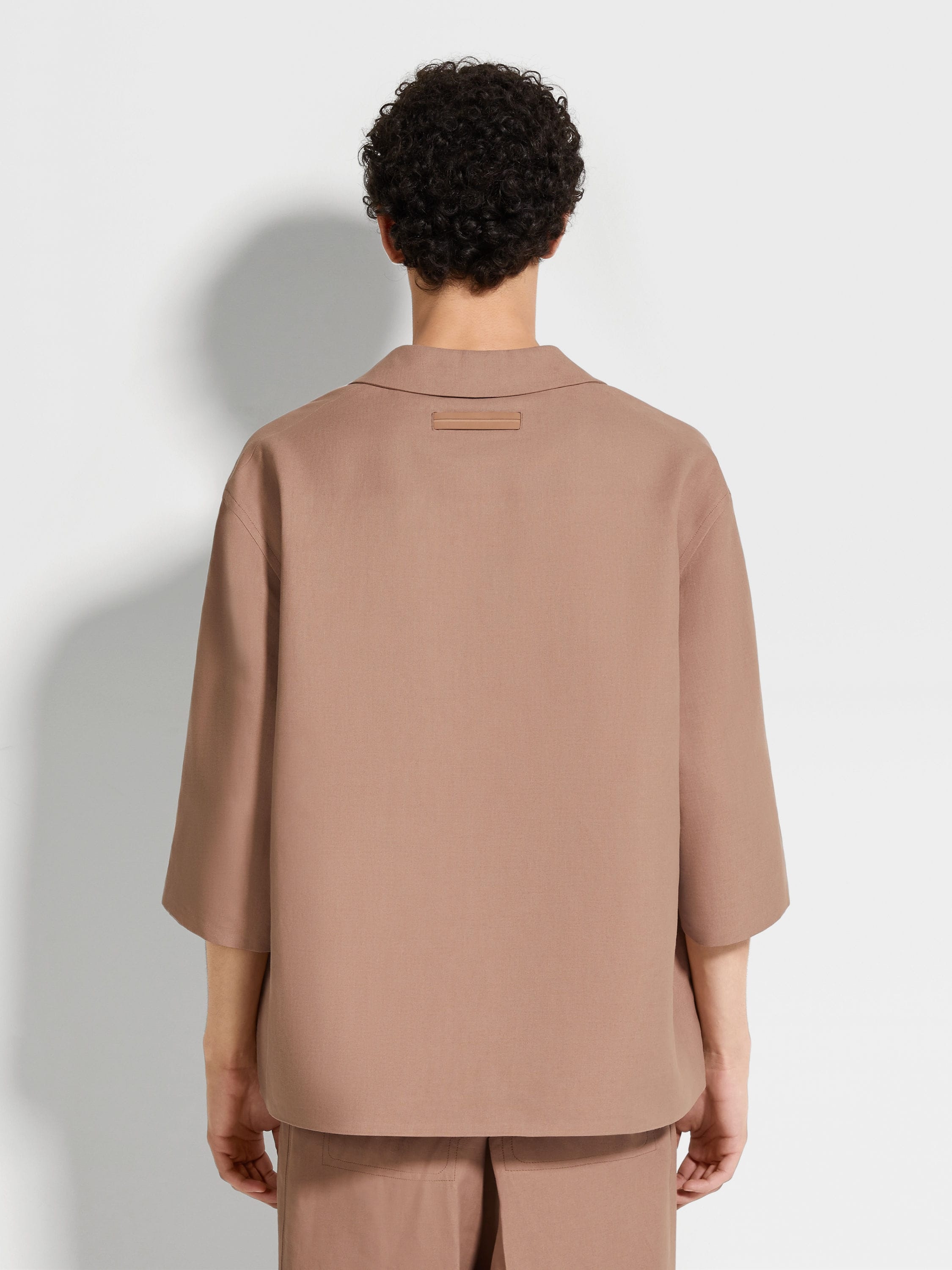 LIGHT BROWN OASI LINO SHIRT - 5