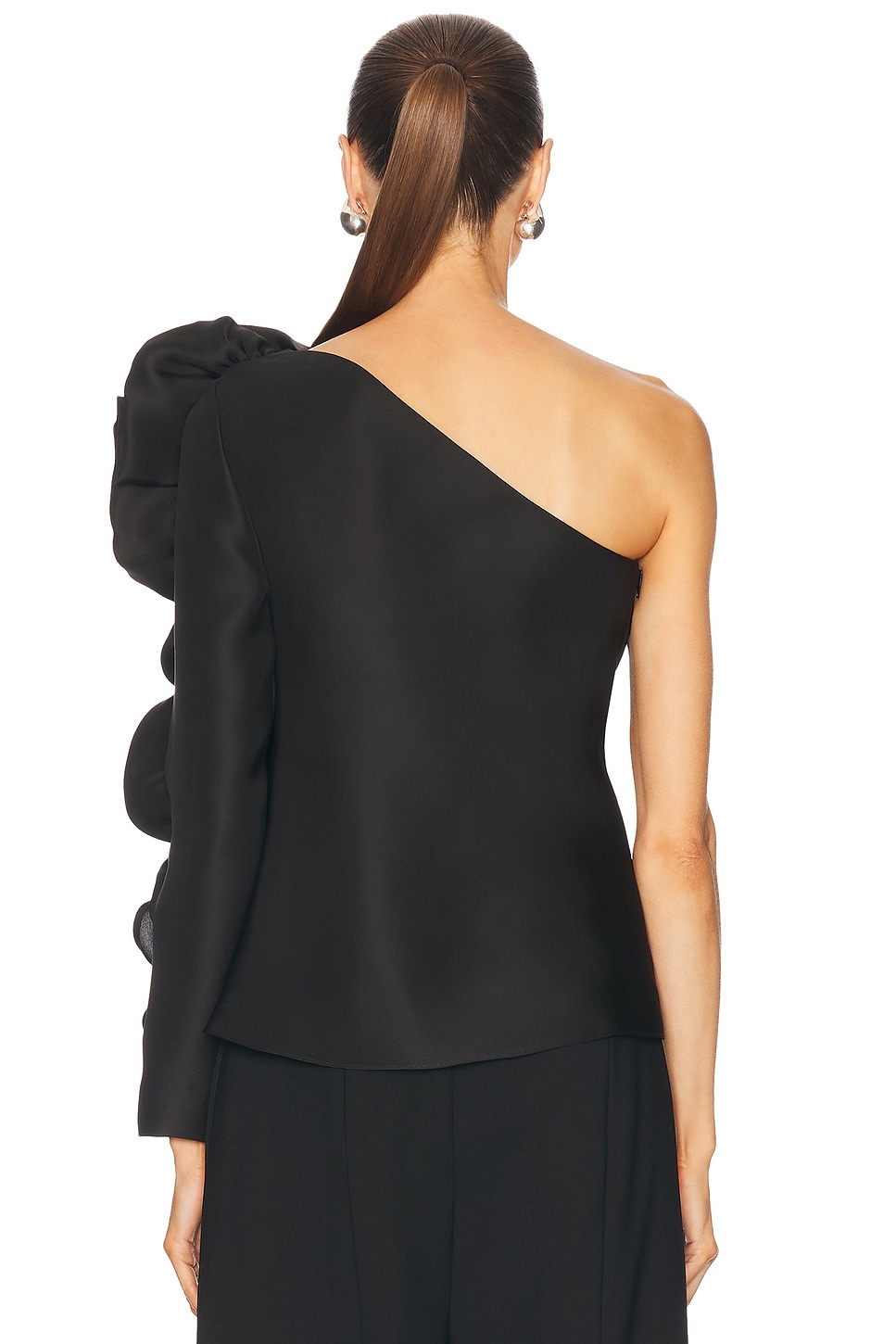 One Shoulder Flower Top - 4