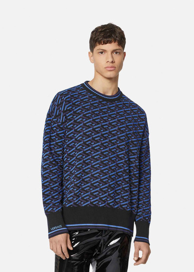 VERSACE La Greca Jacquard Sweater outlook