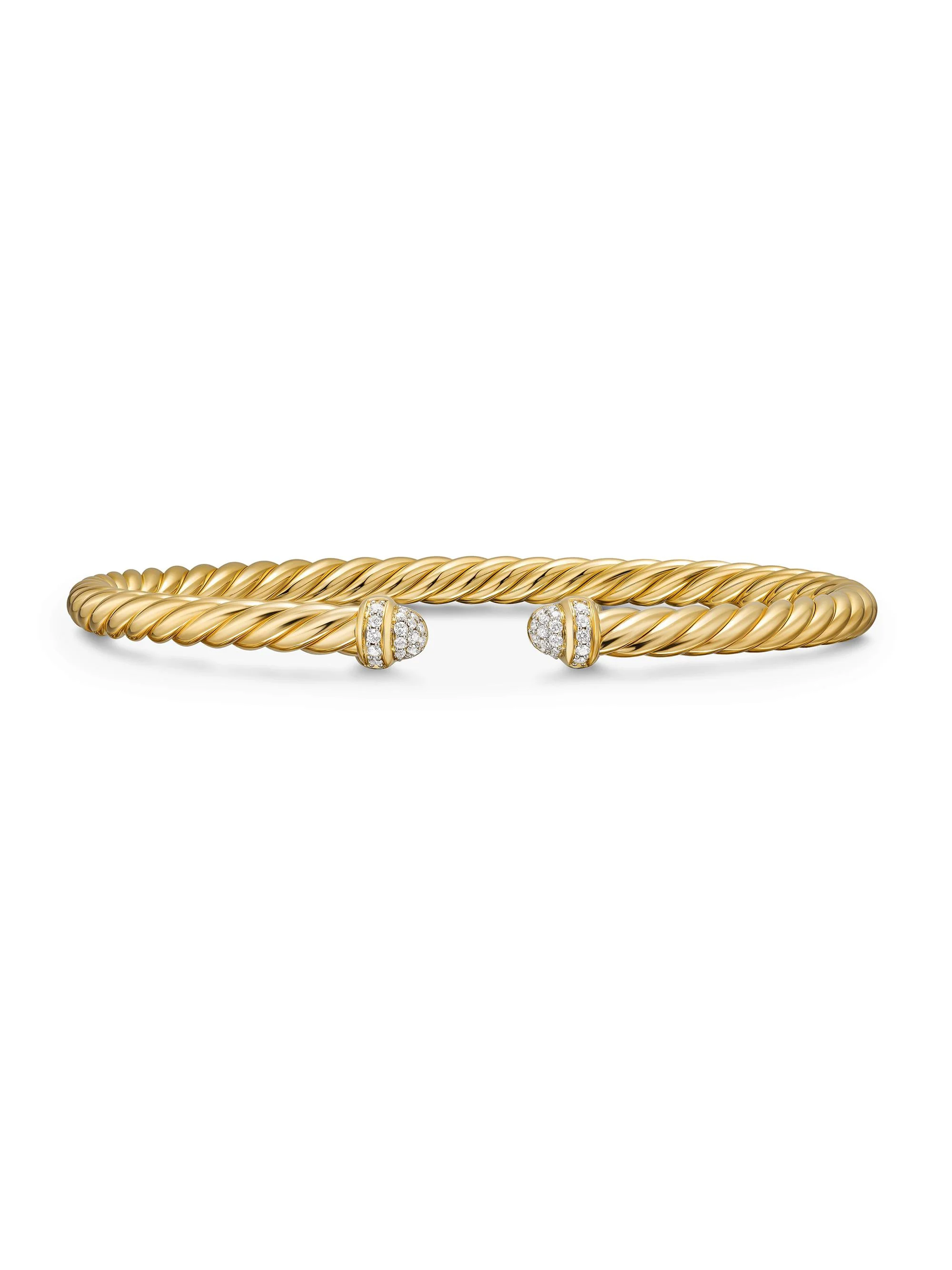 Women's Cablespira Flex Bracelet in 18K Yellow Gold - Diamond - 1