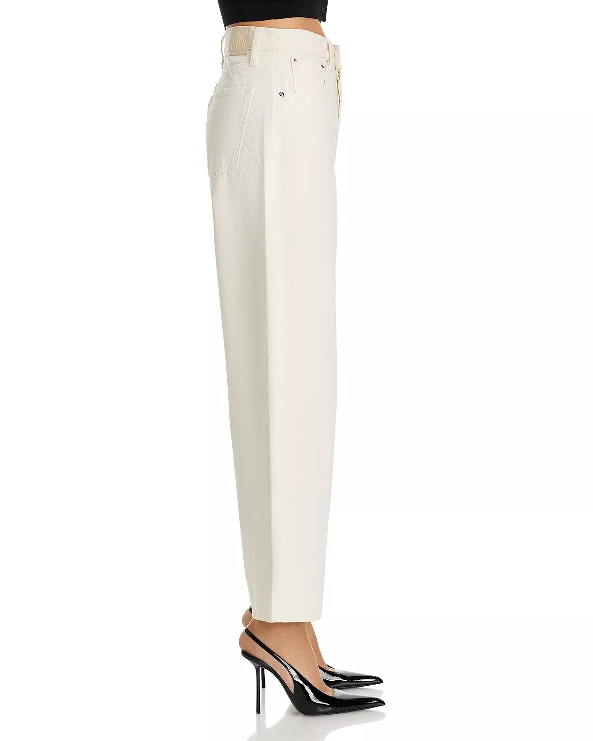Manon High Rise Jeans in Ecru - 4