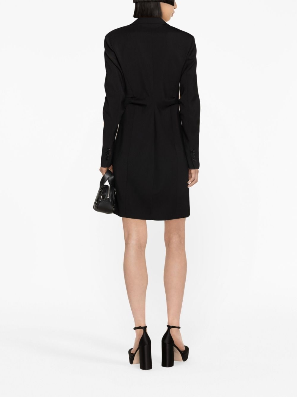 notched-lapel single-breasted coat - 3