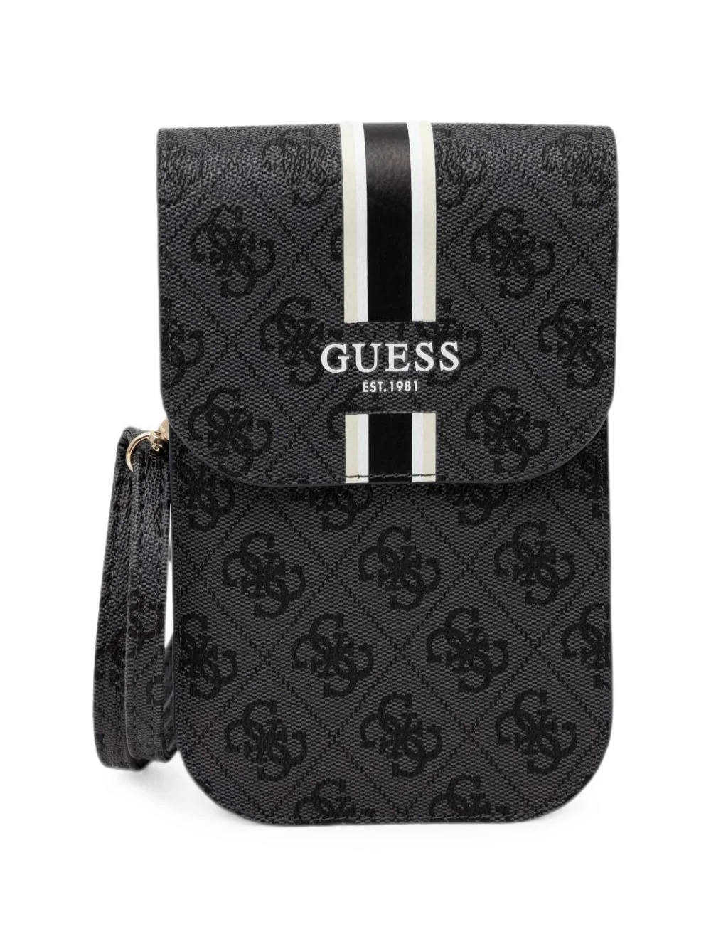 monogram-print striped phone bag - 1