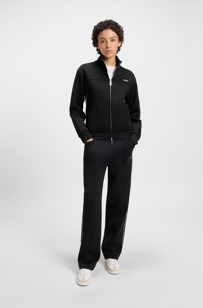 BOSS ZIP-UP SWEATSHIRT WITH CONTRAST LOGO outlook