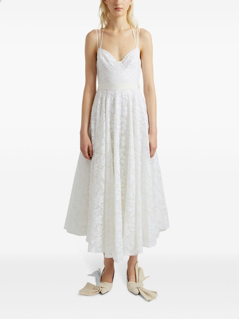 Erdem Rea strap-detail lace gown outlook