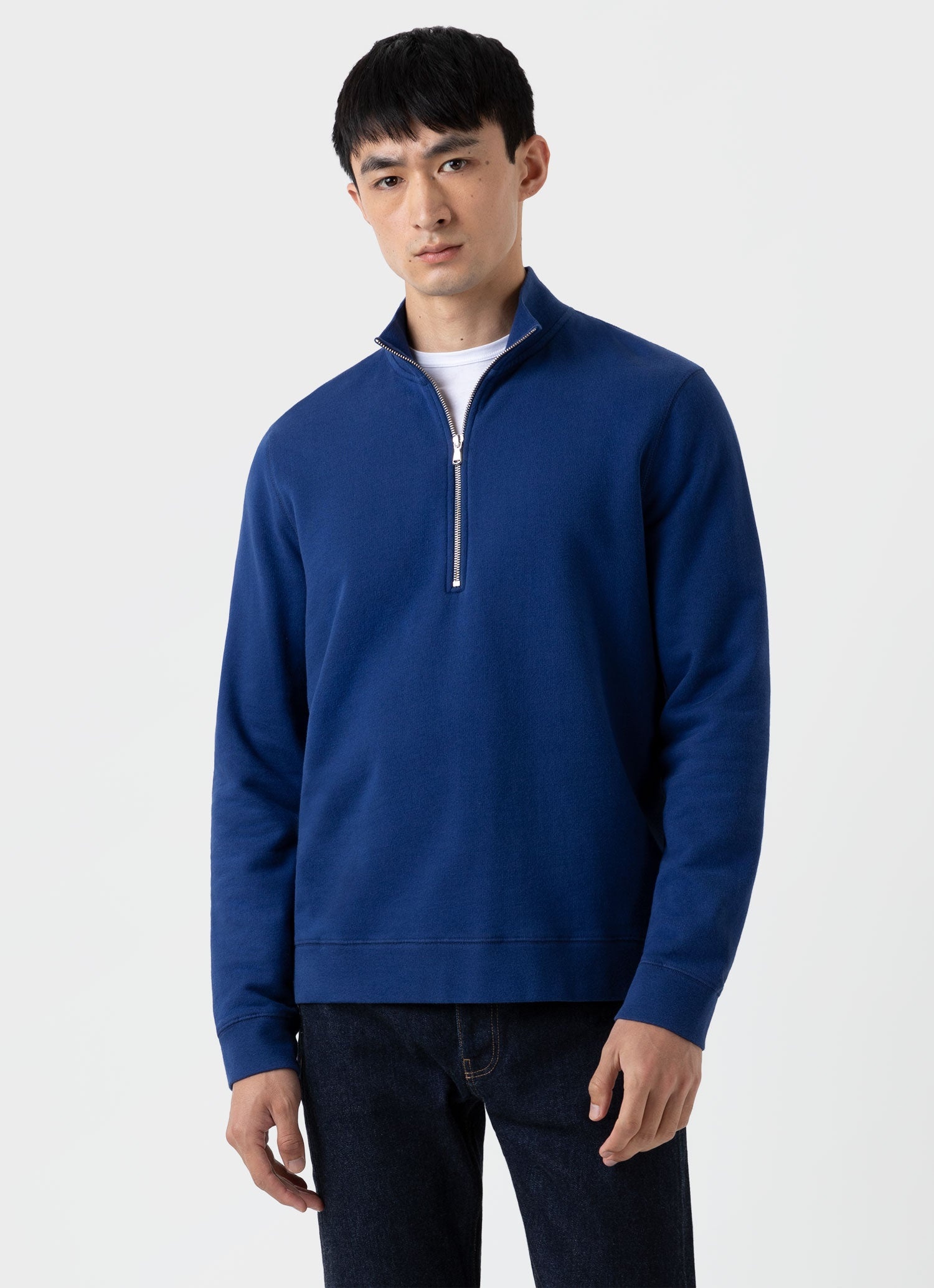 Half Zip Loopback Sweatshirt - 2