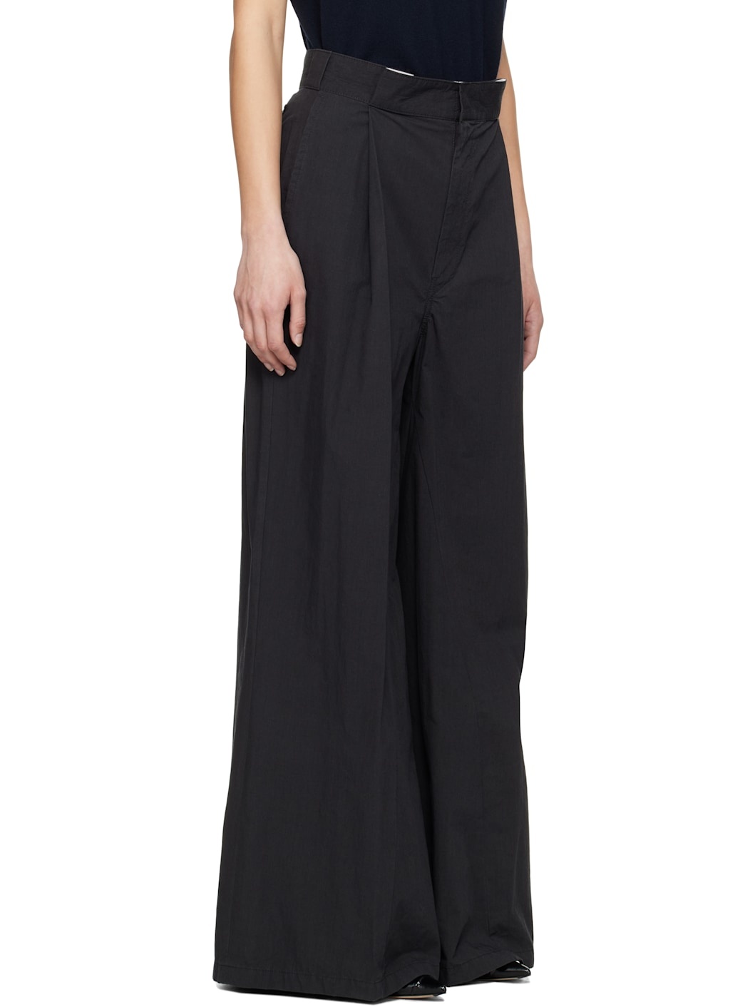 Black Pleat Trousers - 2