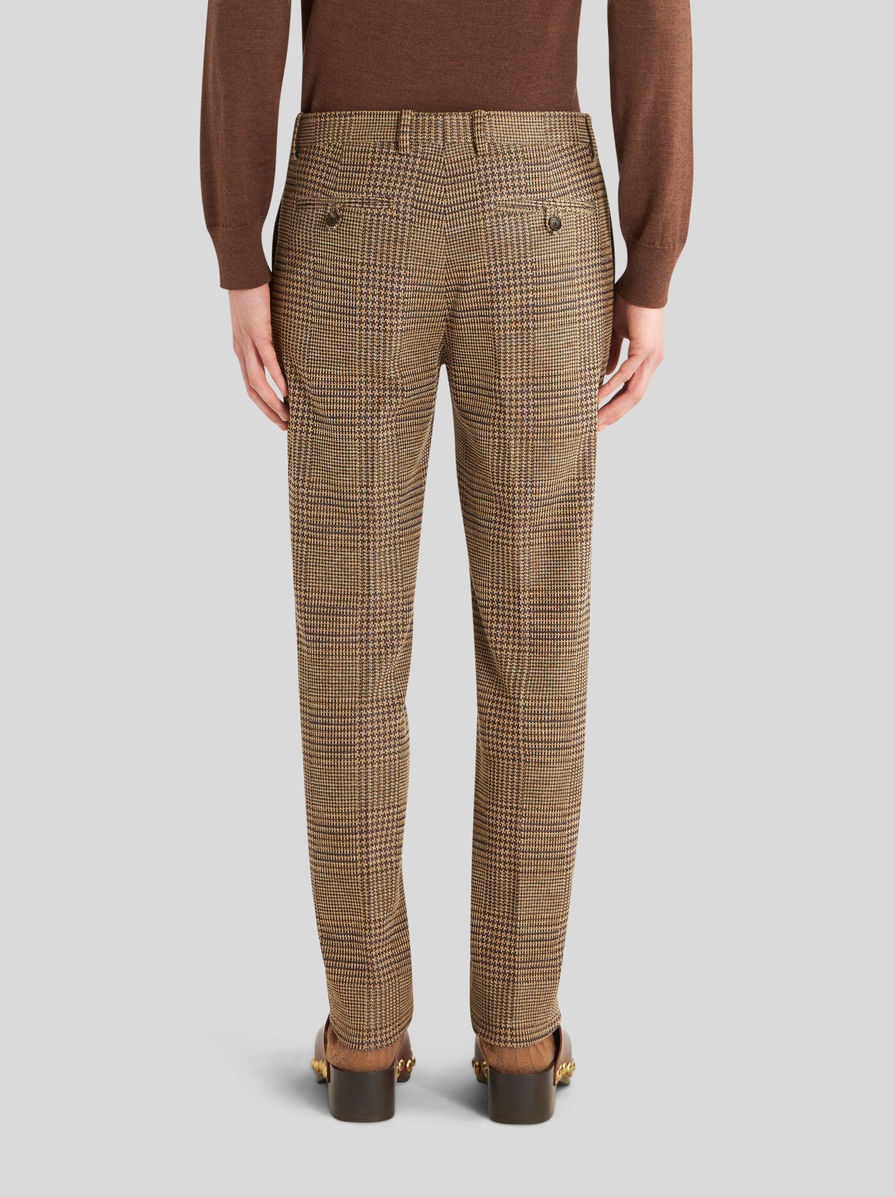 JERSEY TROUSERS WITH CHECK PATTERN - 4