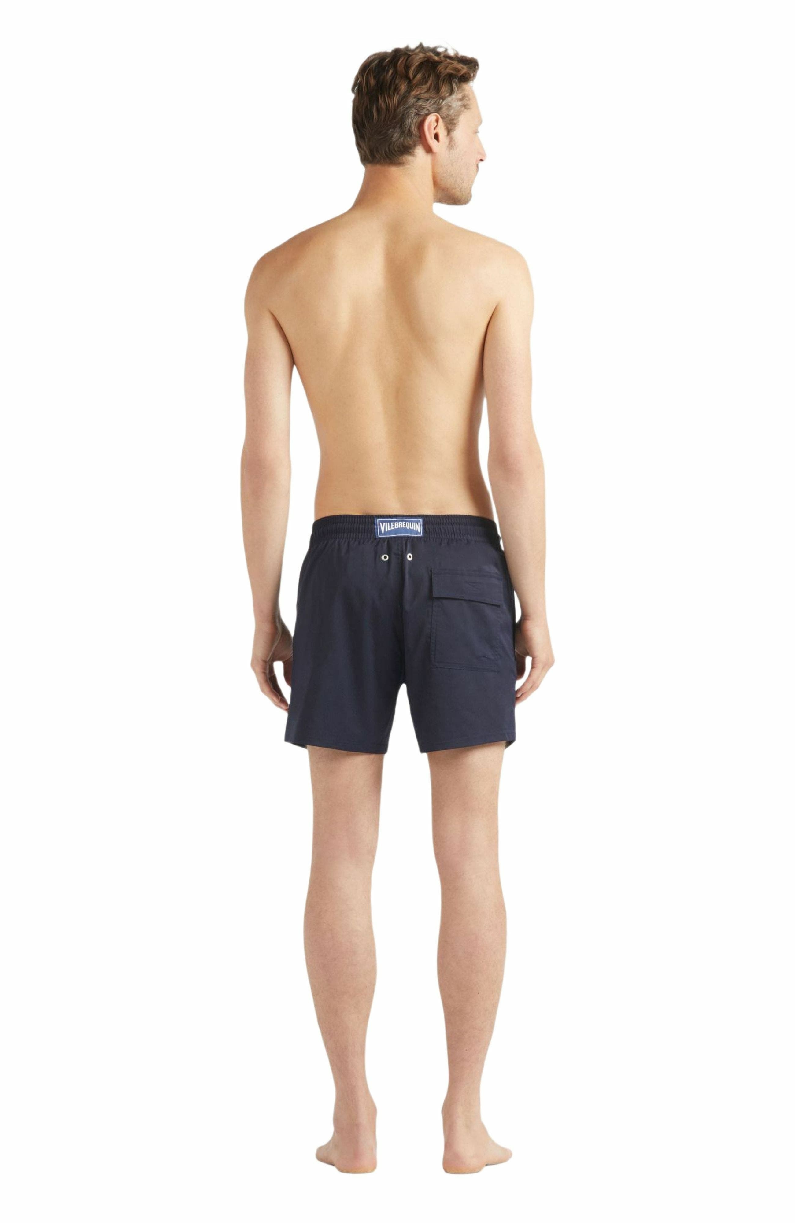 Vilebrequin Men's Dad and Son Stretch Short Swim Shorts in Bleu Marine at Nordstrom - 3
