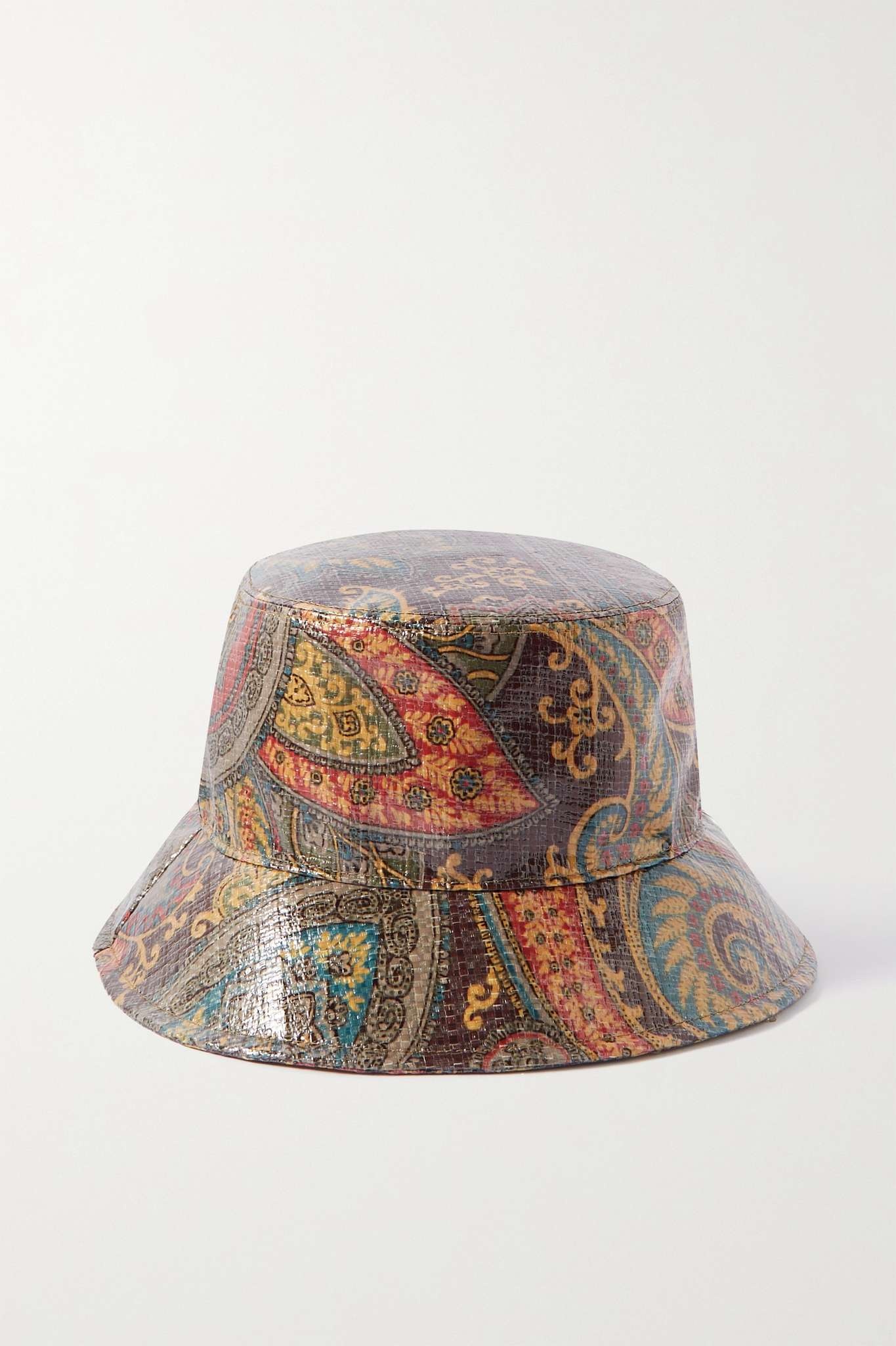 Appliquéd paisley-print shell bucket hat - 3